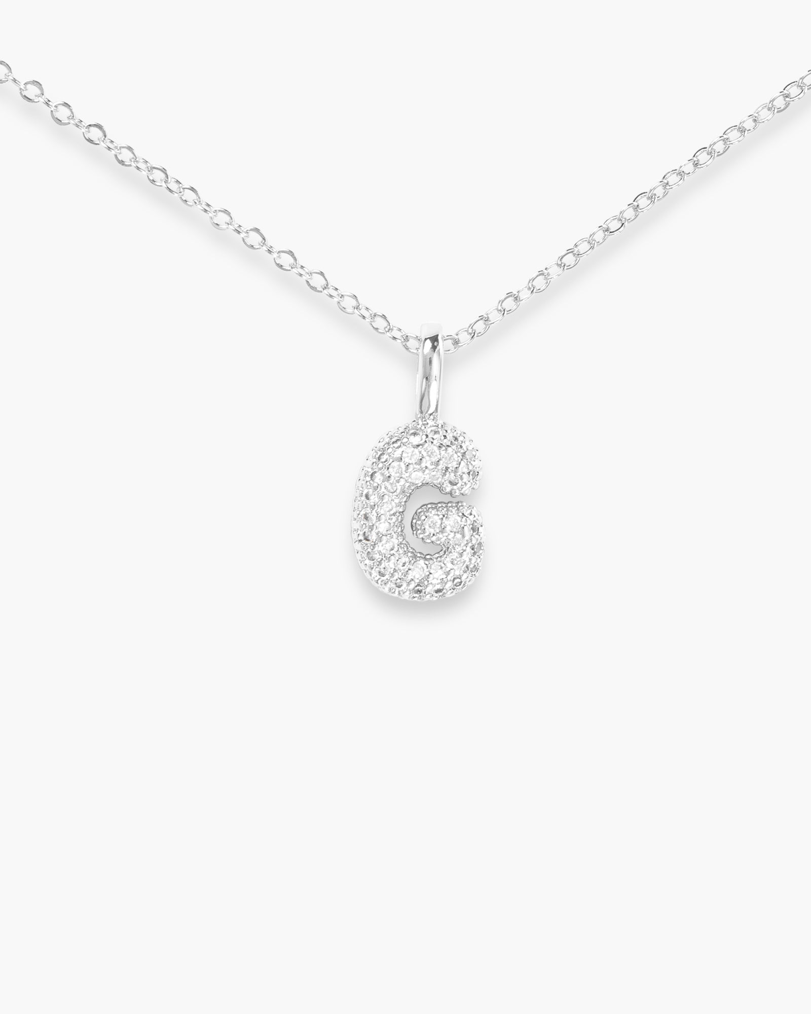 CZ Large Initial Necklace