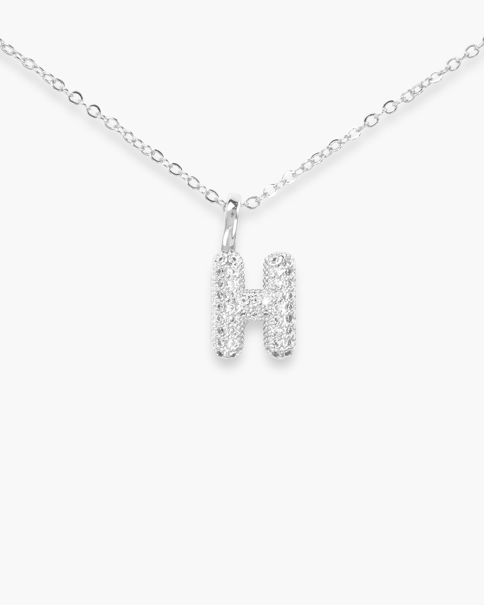 CZ Large Initial Necklace