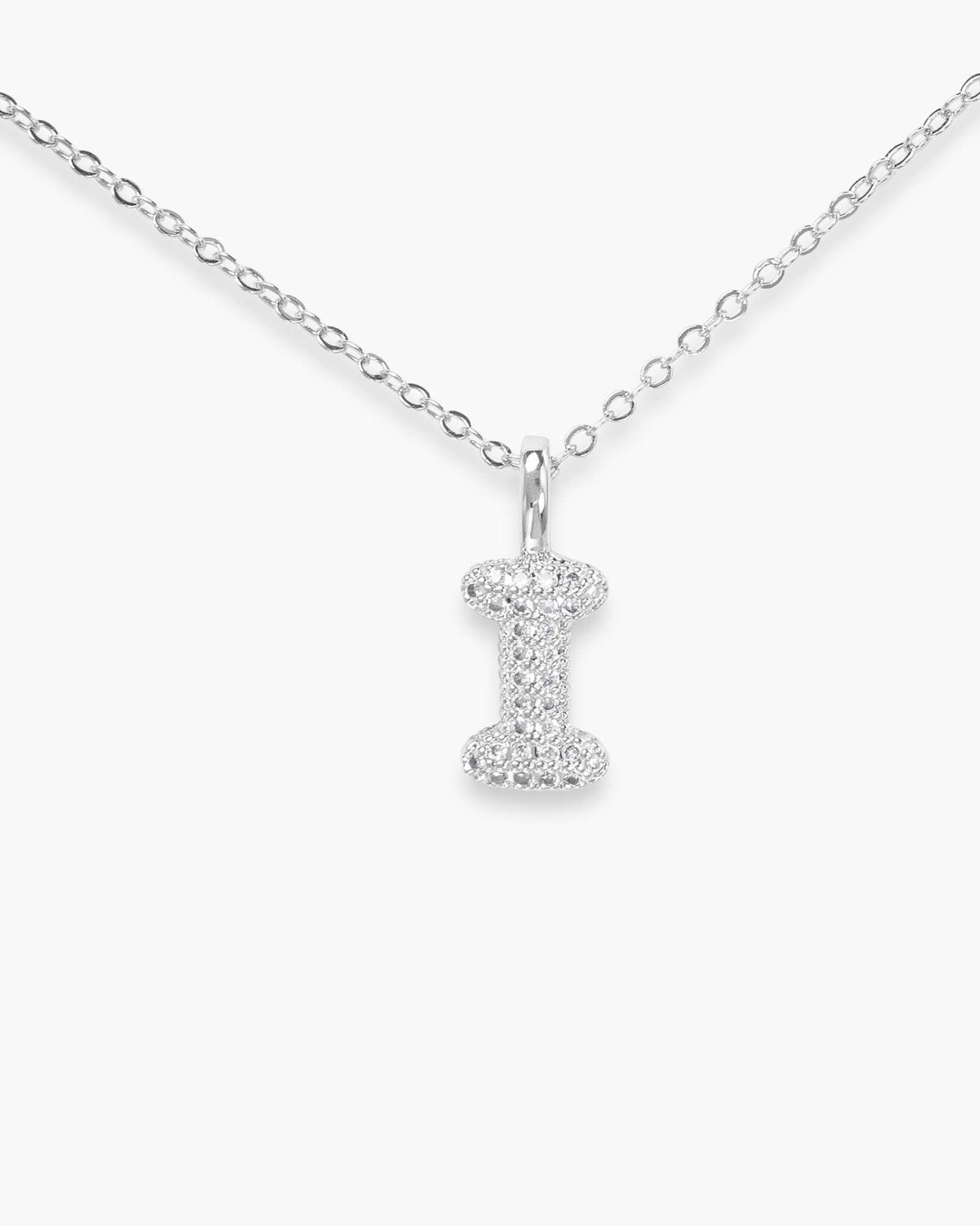 CZ Large Initial Necklace