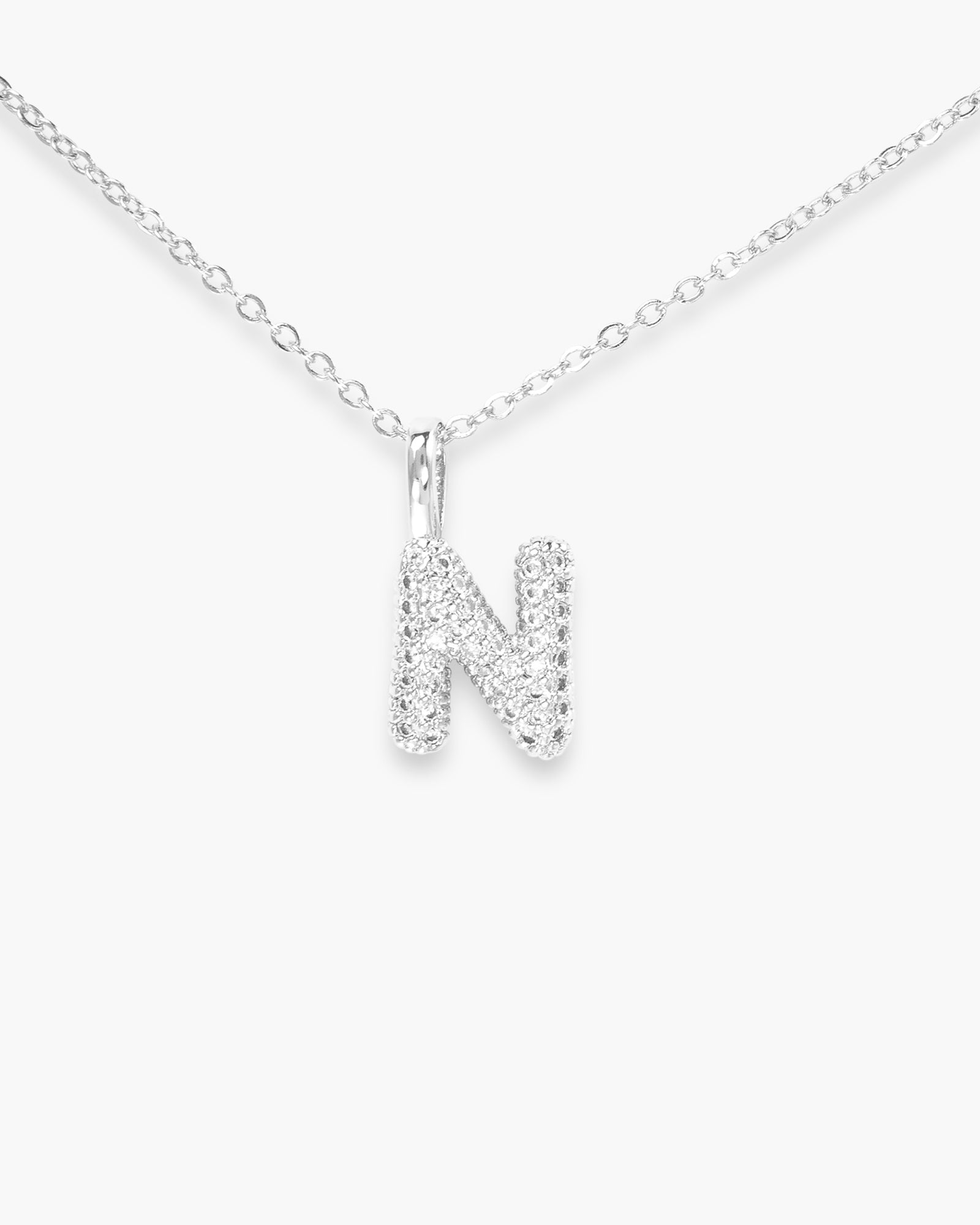 CZ Large Initial Necklace