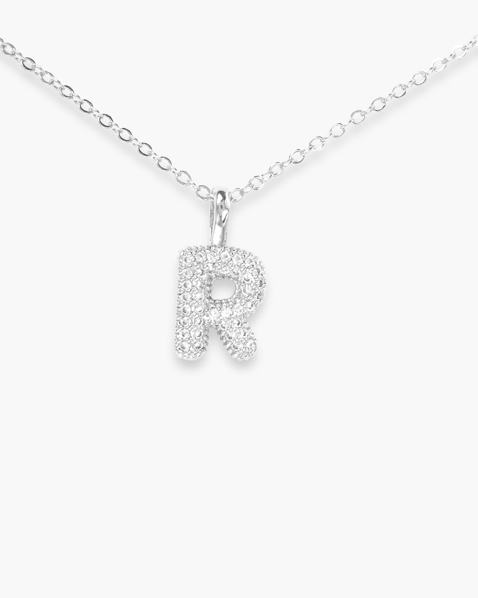 CZ Large Initial Necklace