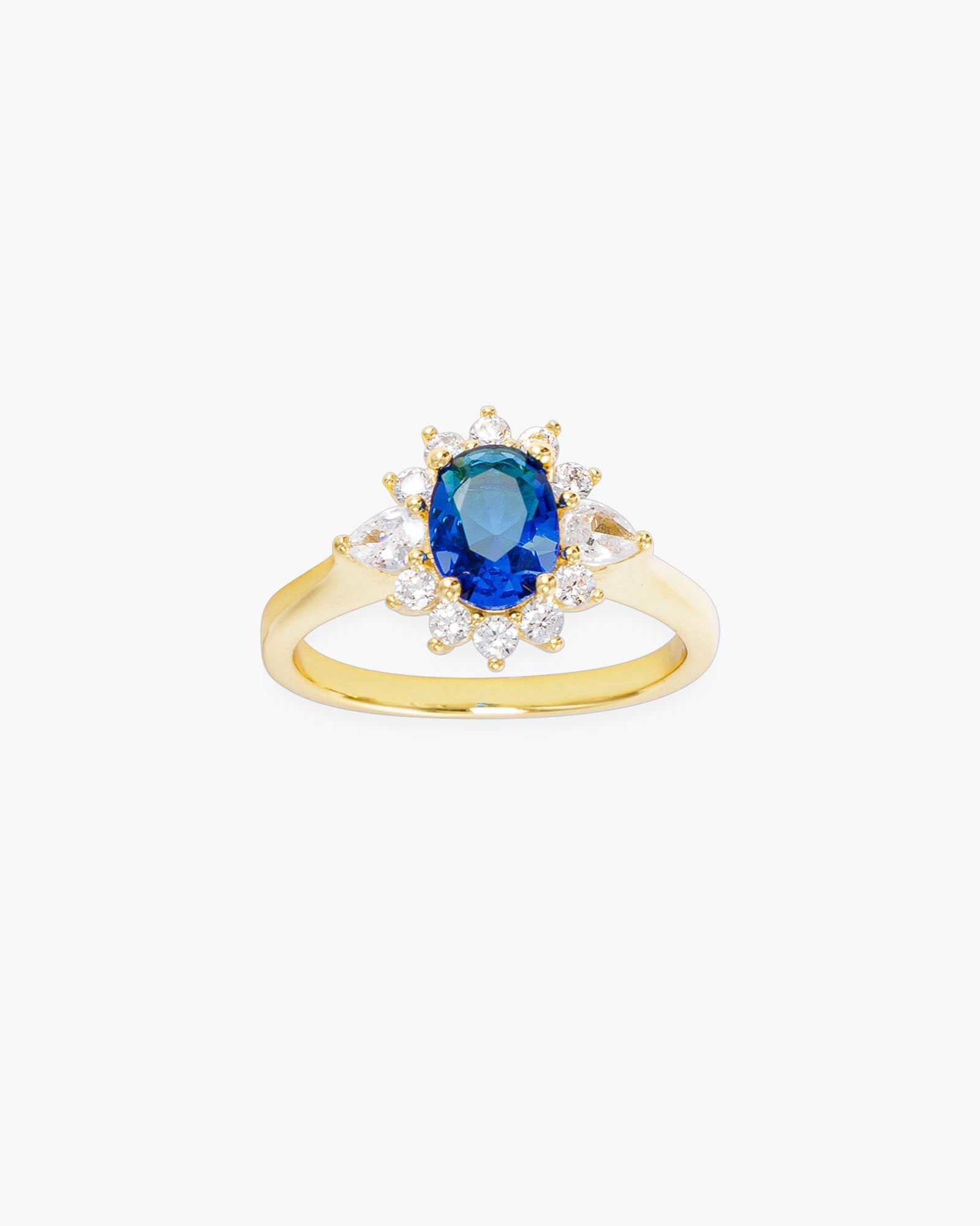 Gold CZ & Oval Ring