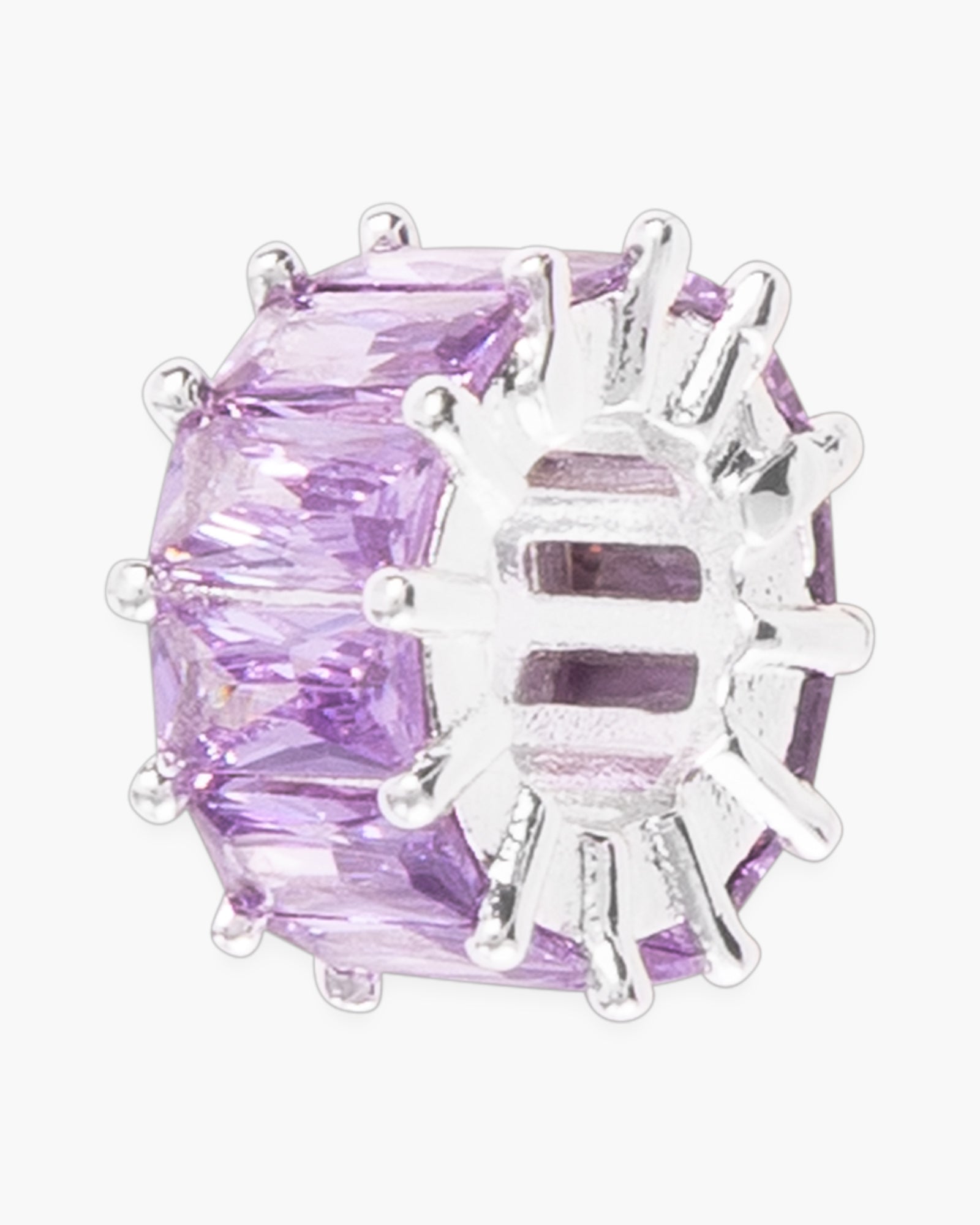 CZ Baguette Round Charm