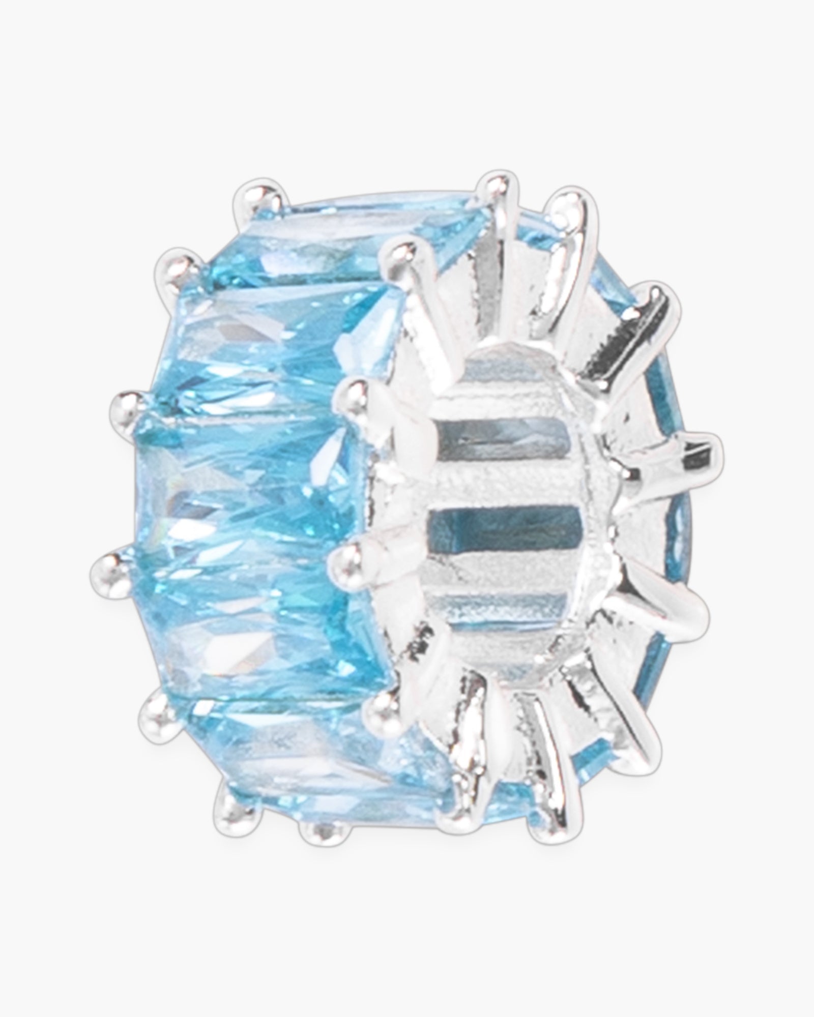 CZ Baguette Round Charm