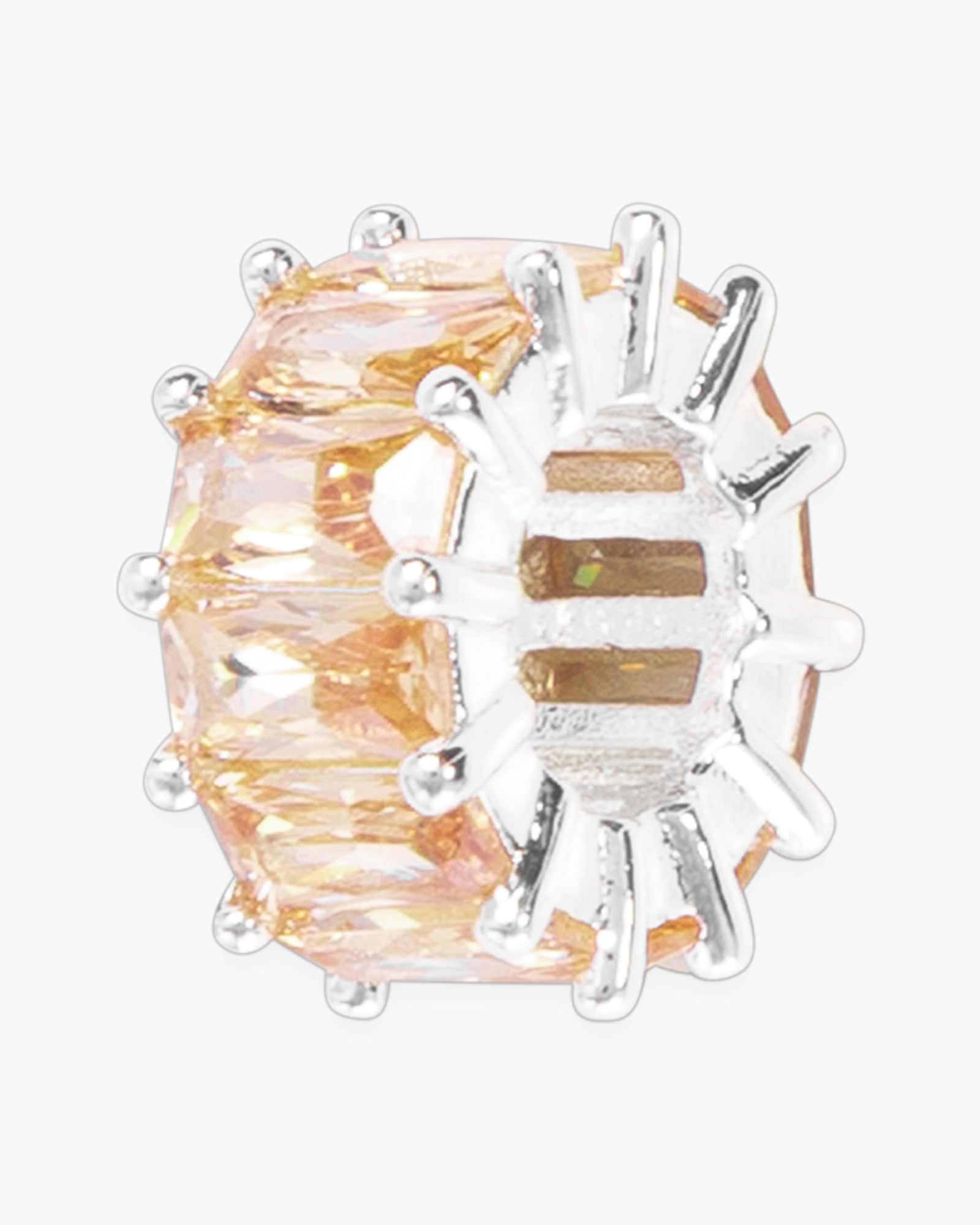 CZ Baguette Round Charm