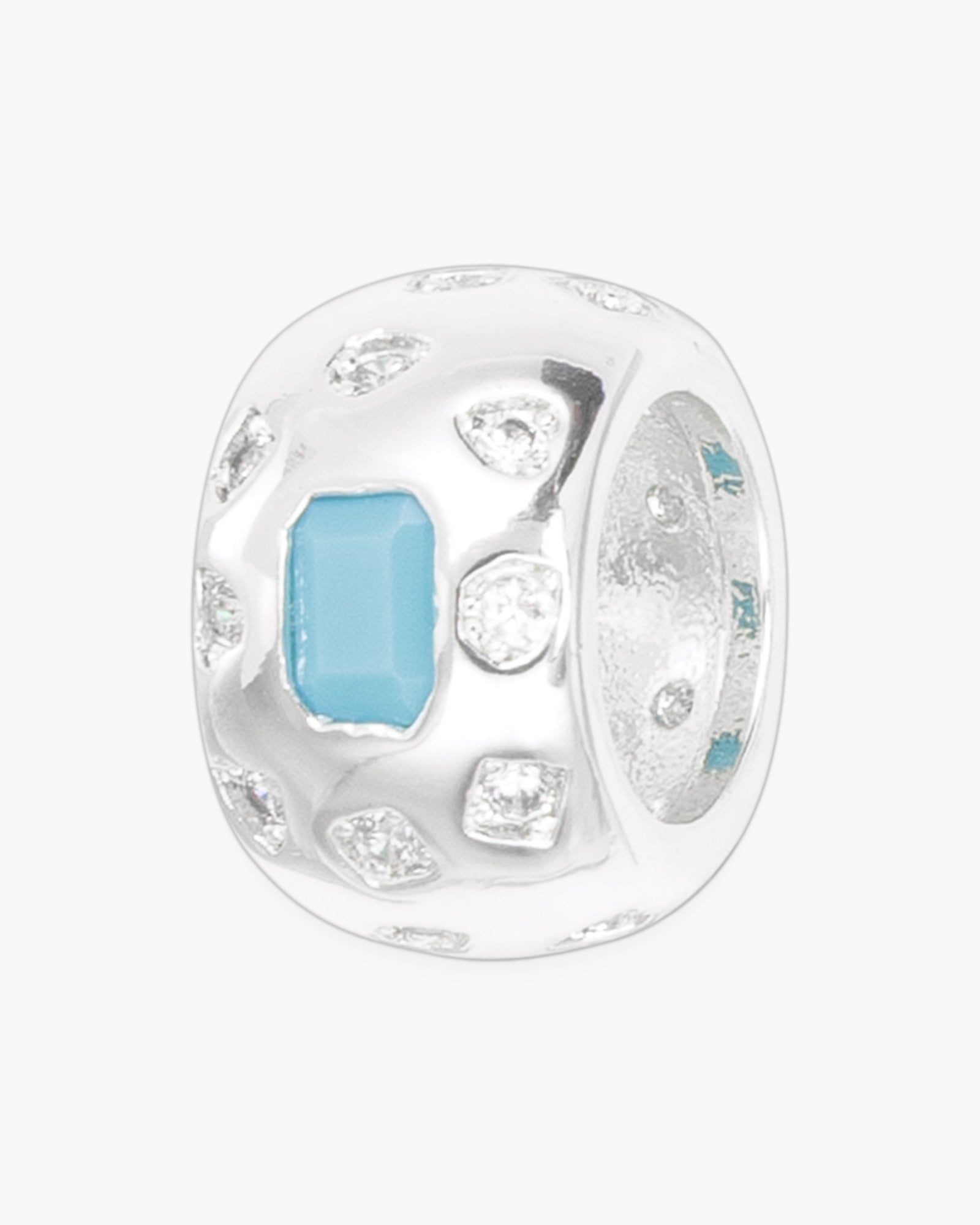 CZ Wide Round Charm