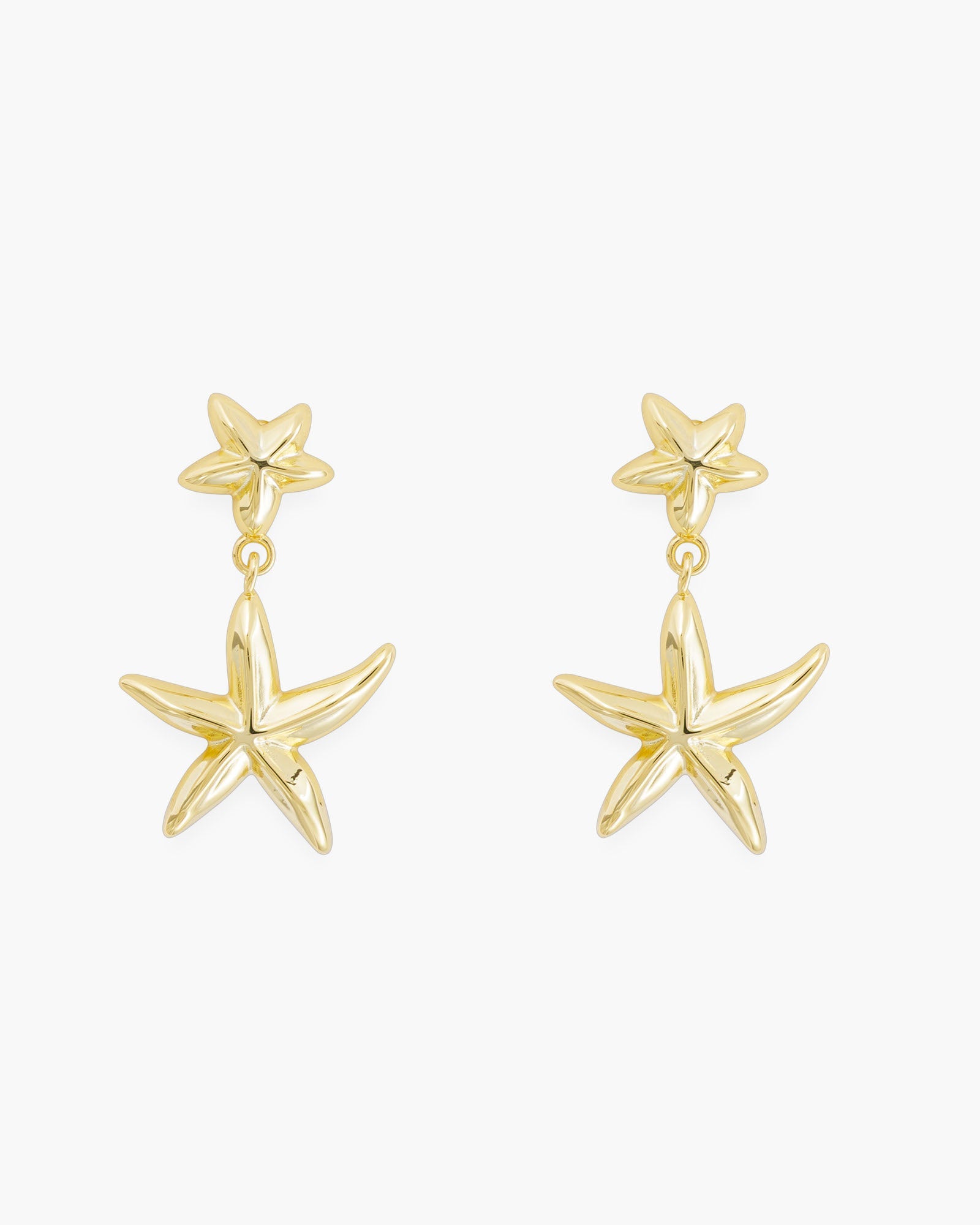 Double Starfish Dangle Earrings