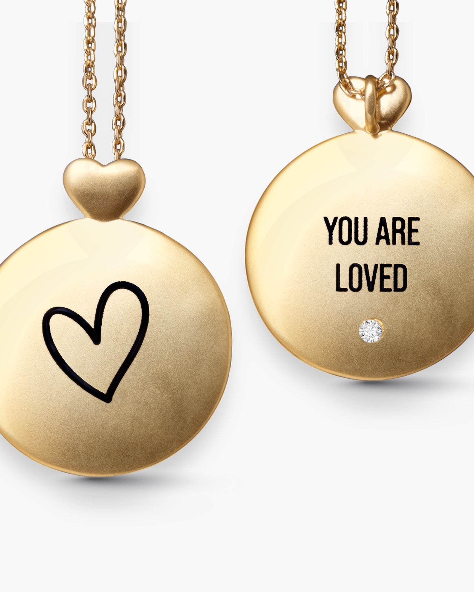 Heart - Loved - Necklace - Gold