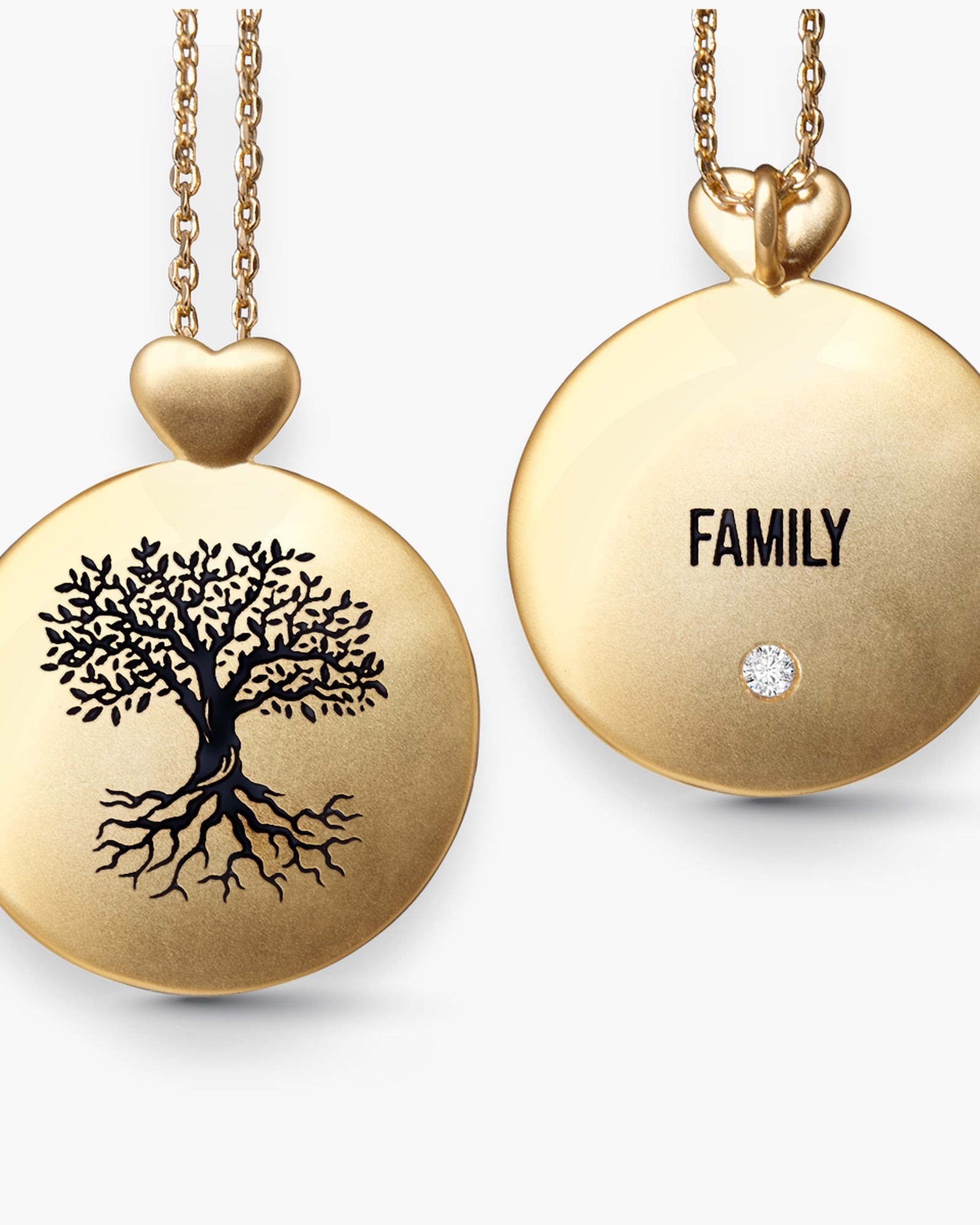 Tree - Family - Necklace - Gold