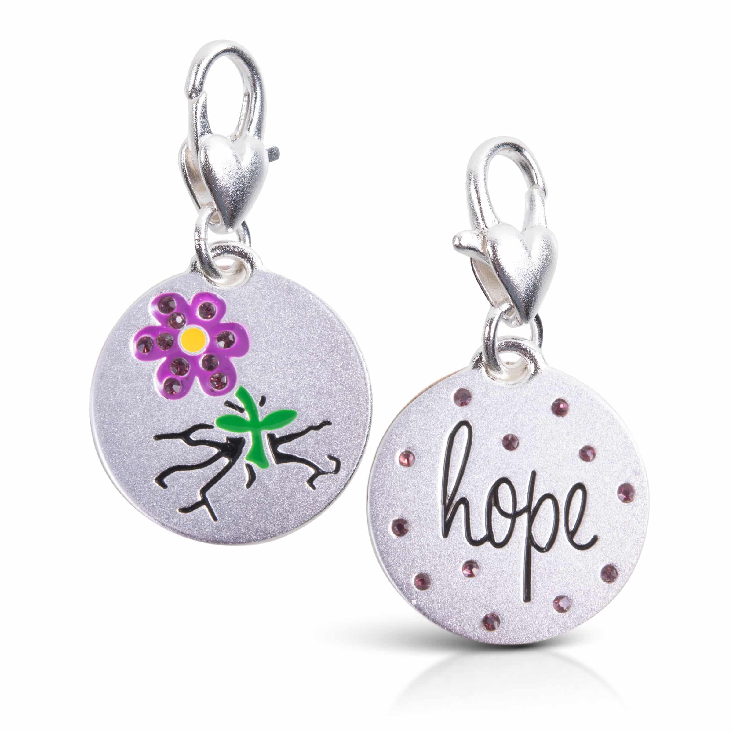 Silver 1-Tone Medallion - Emerging Flower