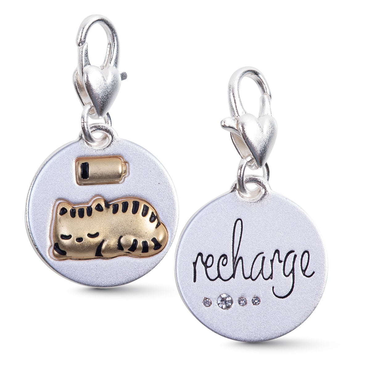 Nappy Cat Silver 2-Tone Medallion