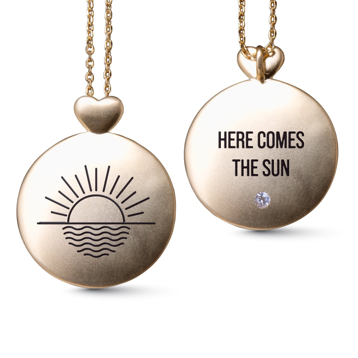 Sun - Here comes the Sun - Necklace - Gold