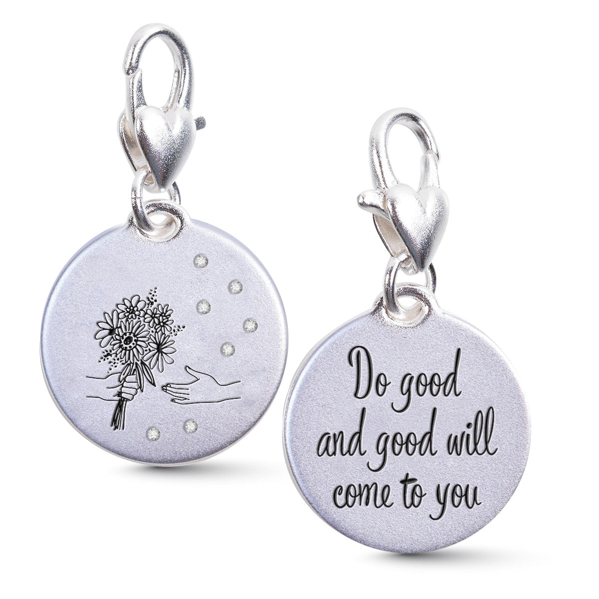 Silver 1 Tone Medallion Flowers Do Good