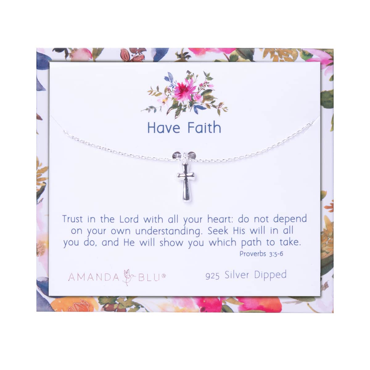 Have Faith Silver Charm Necklace
