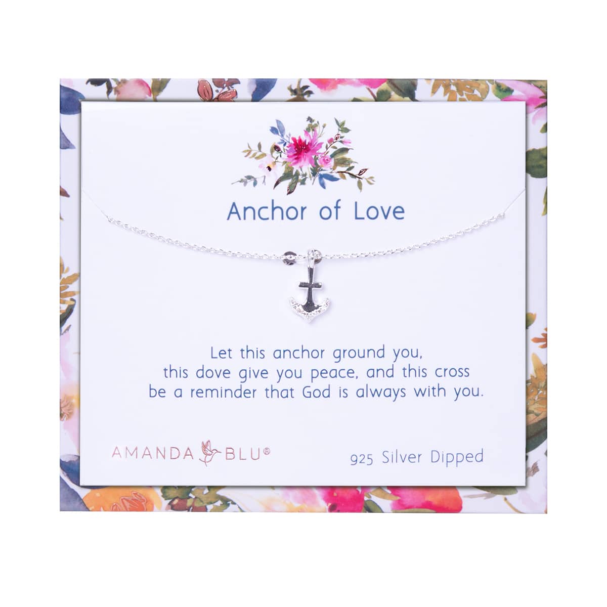 Anchor of Love Silver Charm Necklace