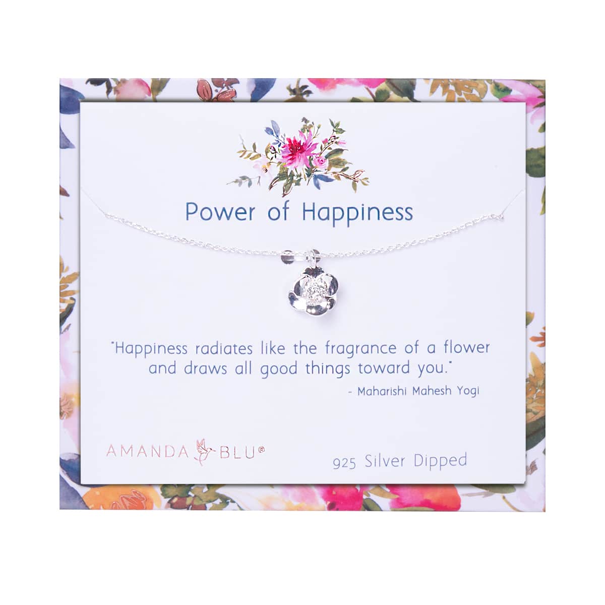 Power of Happiness Silver Charm Necklace