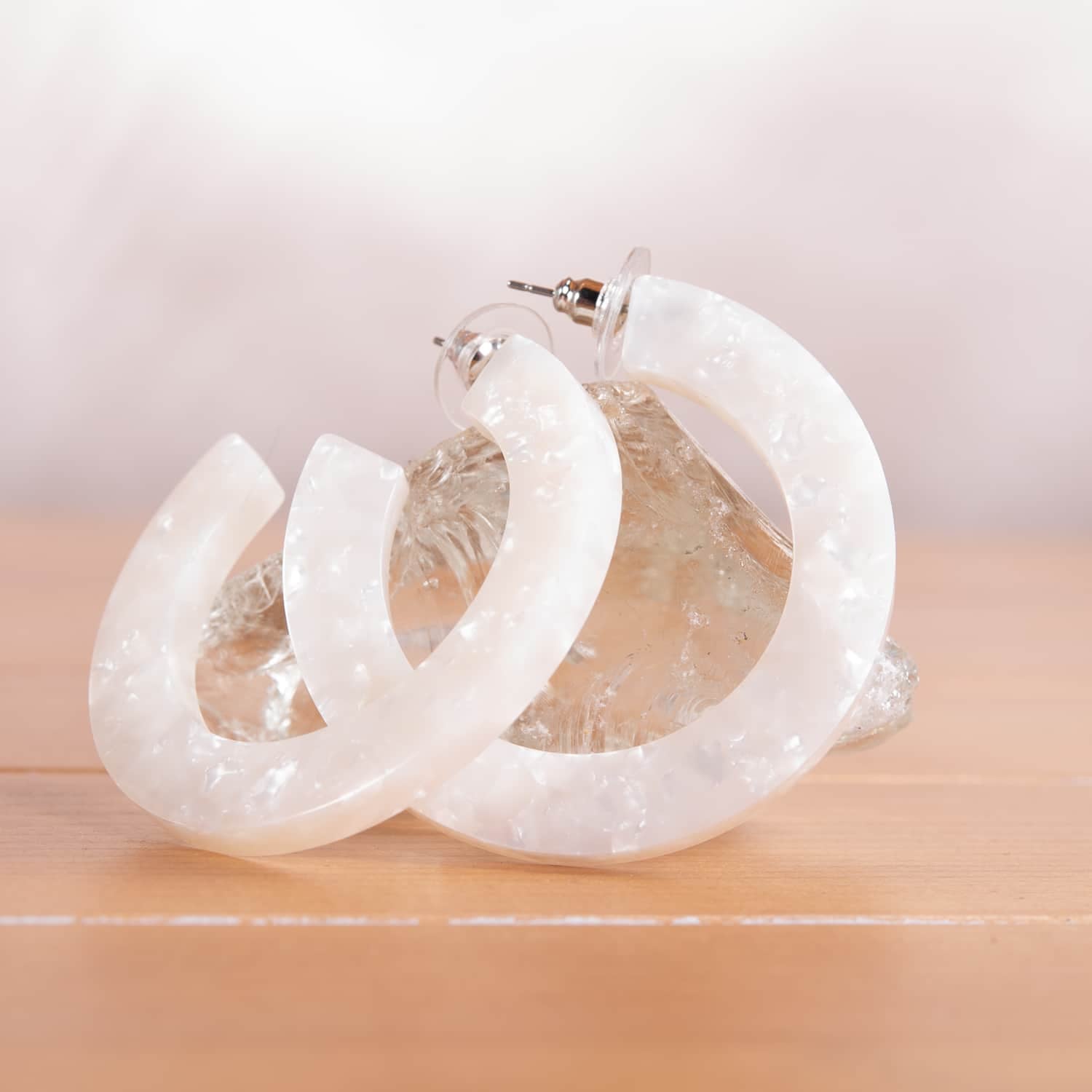 Hoop Earrings - Ivory
