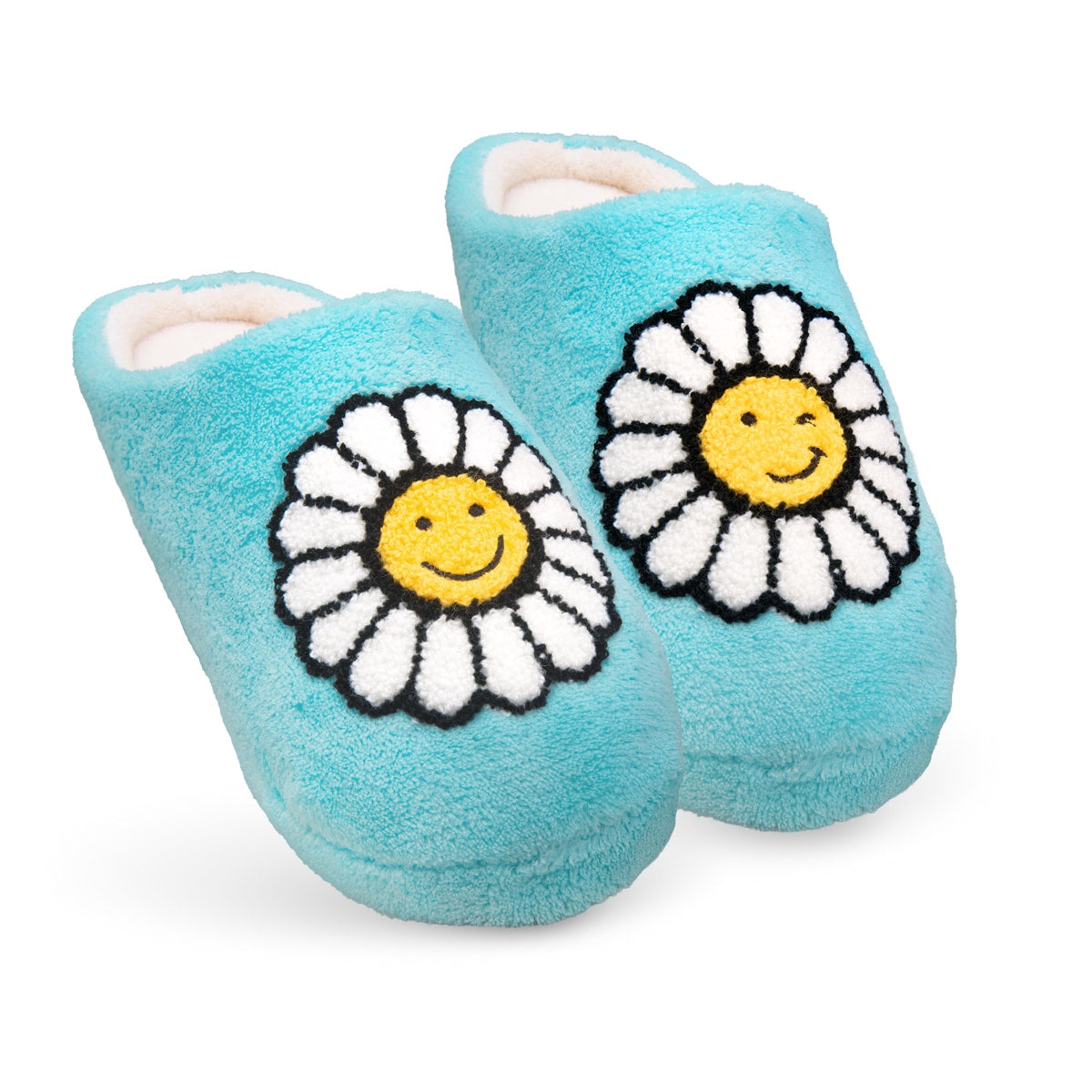 Blue Daisy Winky Face Slipper