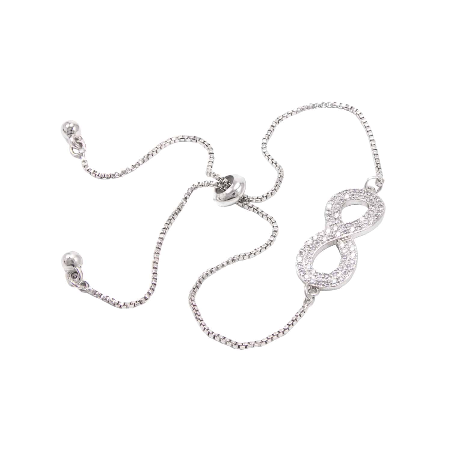 Infinity PullCord Bracelet - Silver