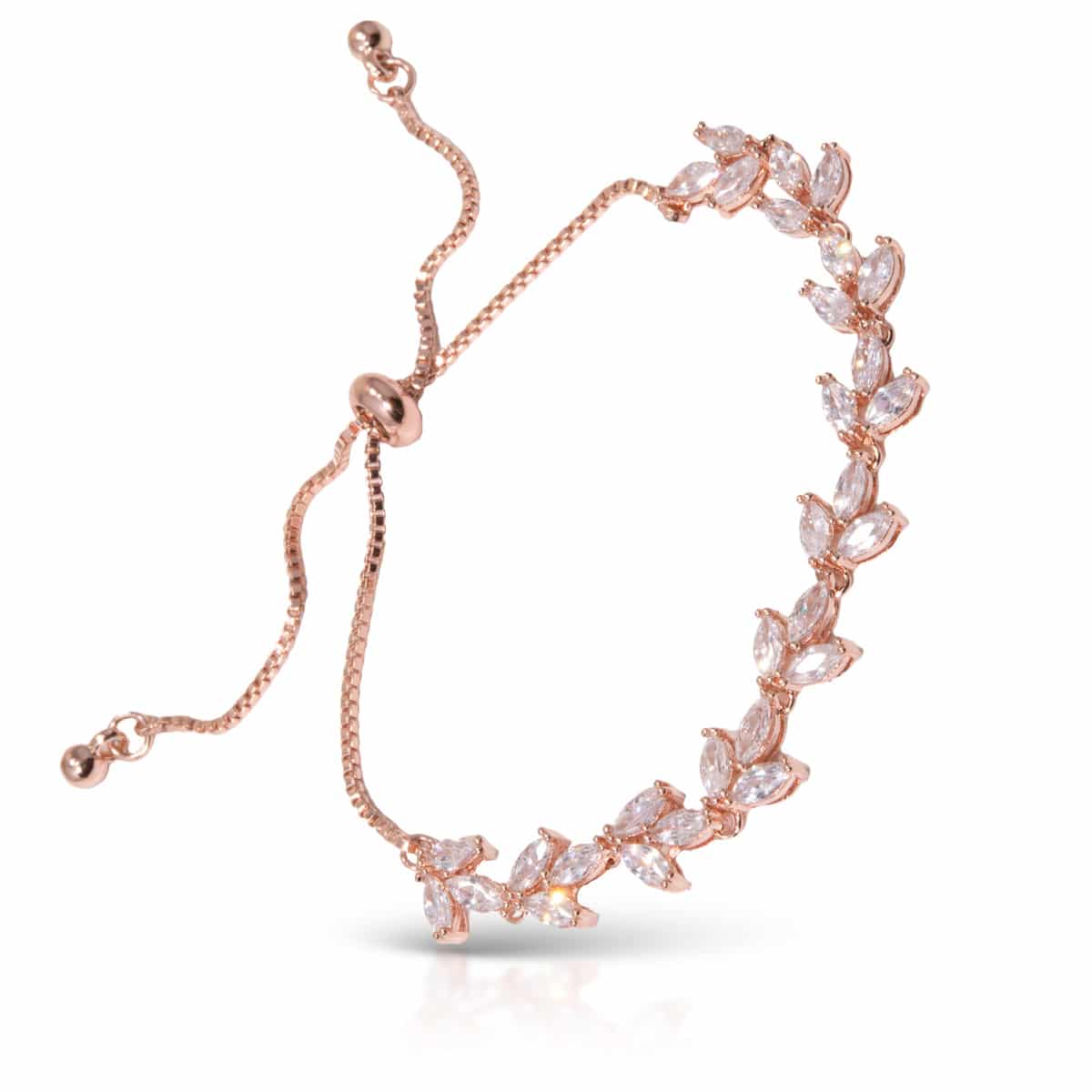 Ice Blu Vine Pull-Cord Bracelet - Rosegold