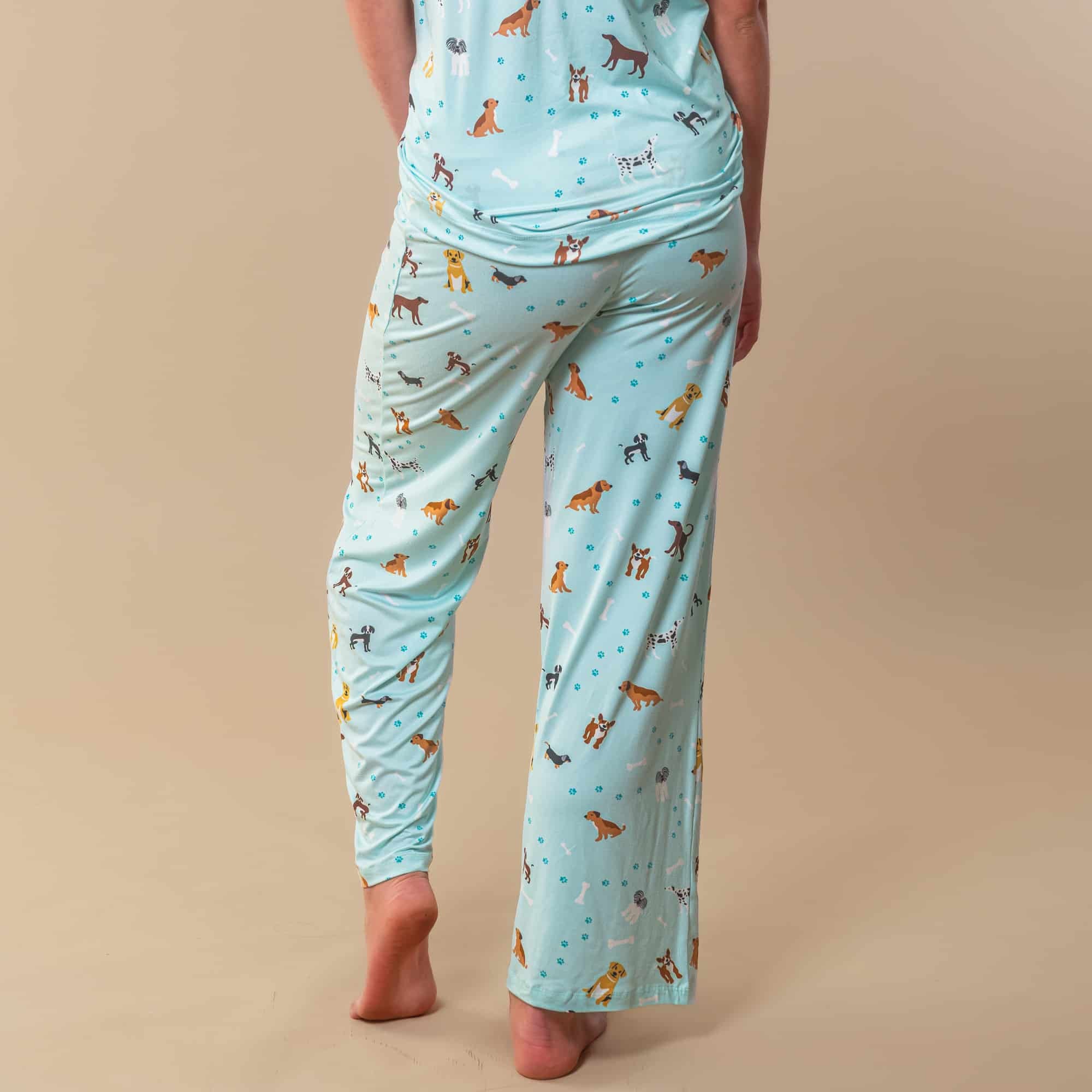 Bark At The Park Pajama Pants | Blue Puppy Dog PJ Bottoms