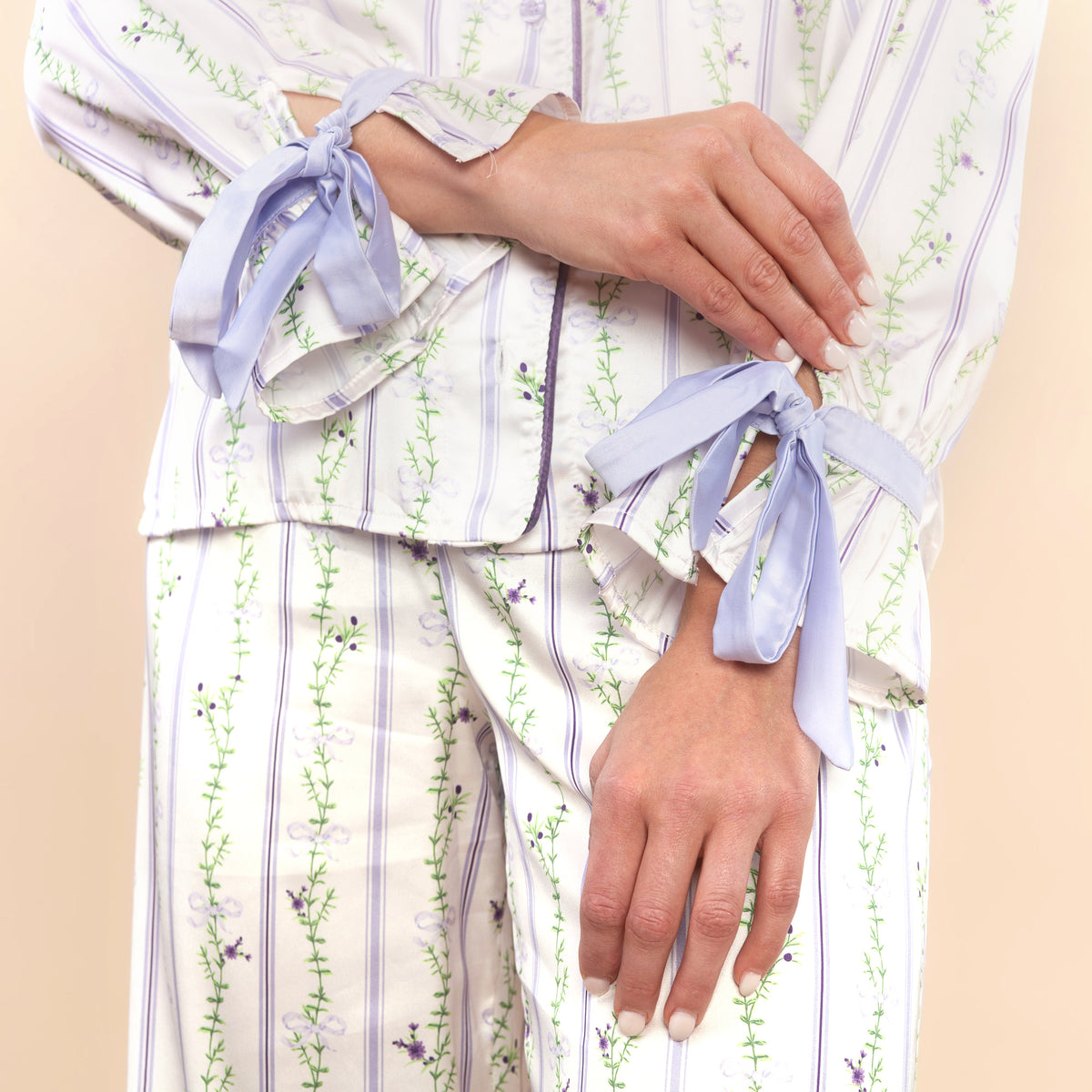 Blooming Stripes Pajama Top