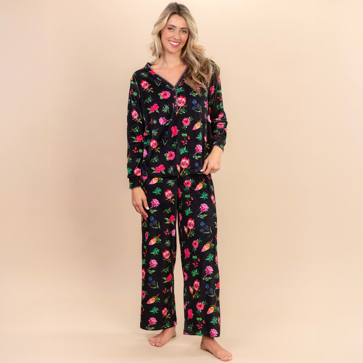 Frosty Florals Pajama Pants