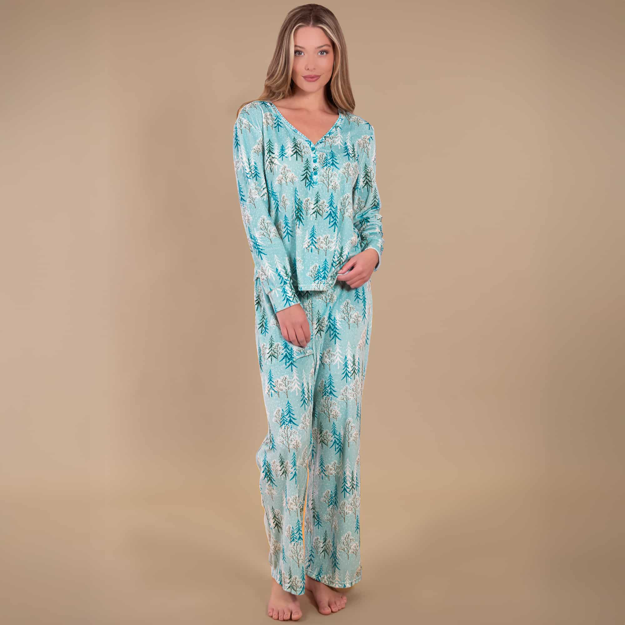 Frosted Trees Pajama Pants | Cozy Winter PJ Bottoms