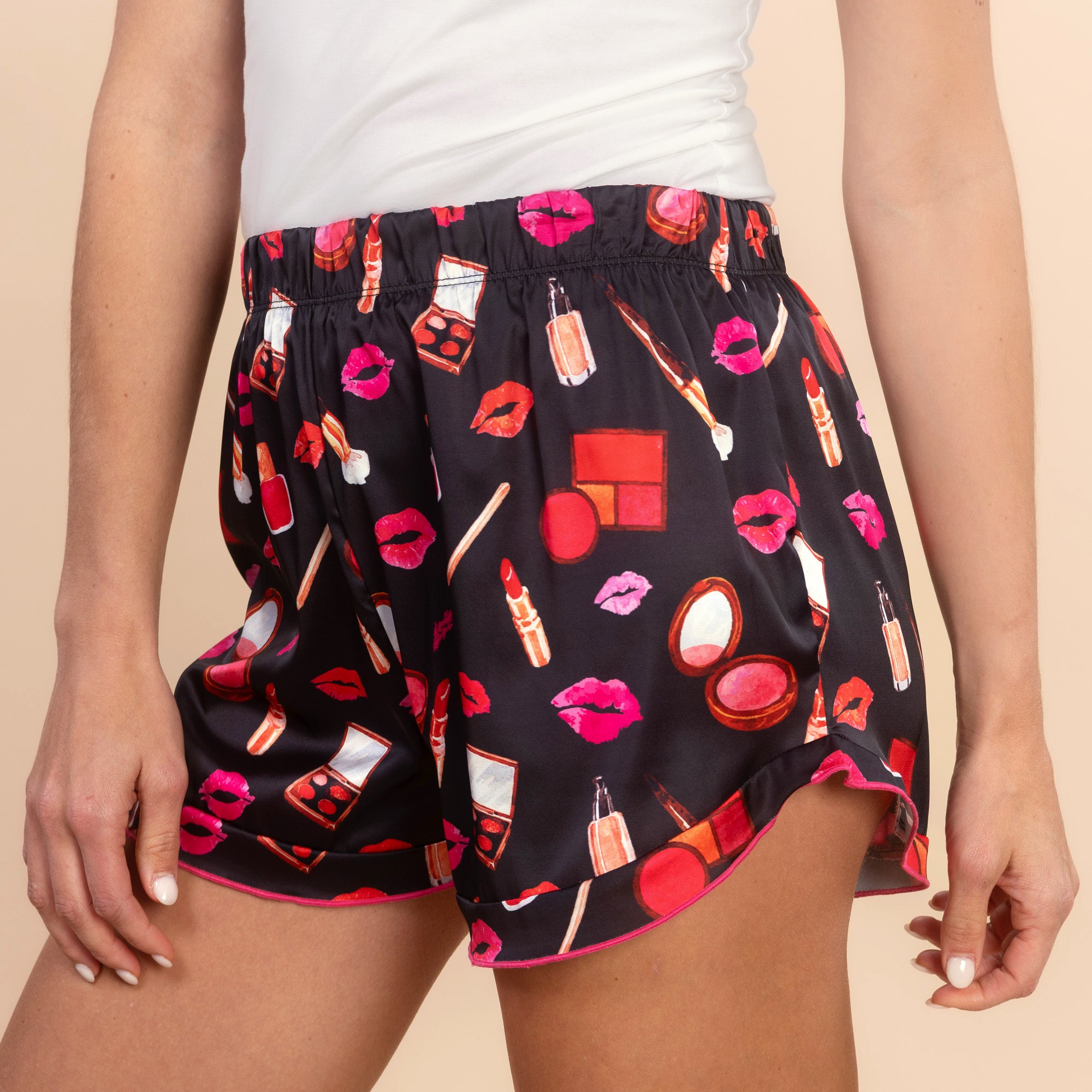 Girly Makeup Pajama Shorts