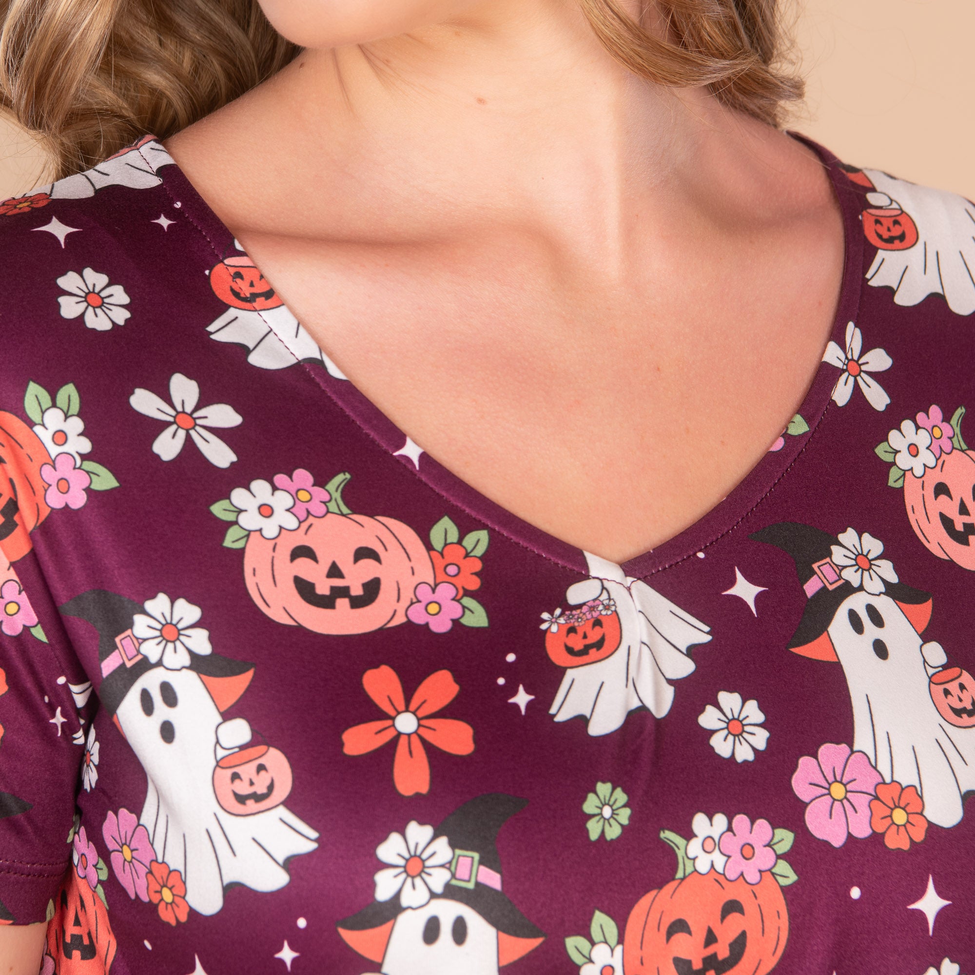 Groovy Ghosts Pajama Top