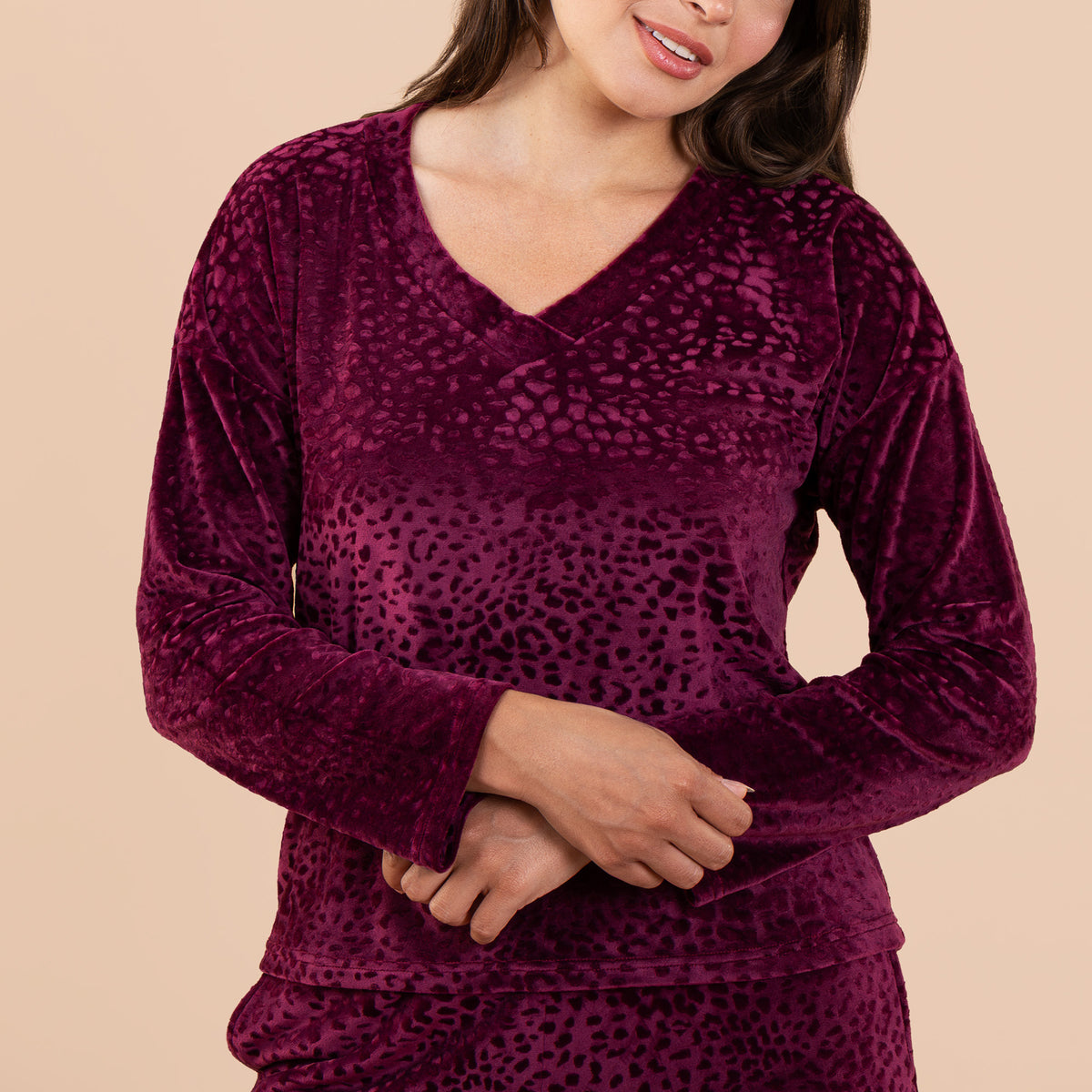 Leopard Luxe Lounge Pajama Top