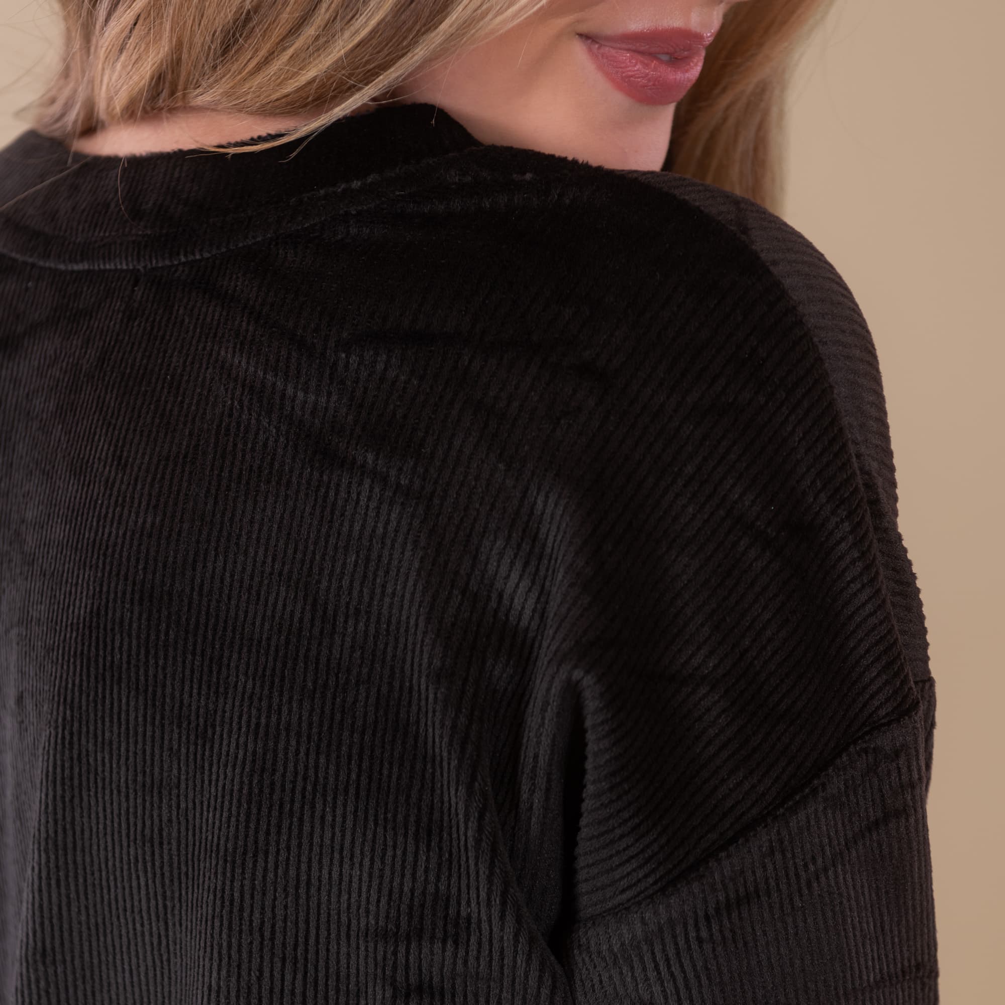 Luxe Lounge Pajama Top | Long-Sleeve Velour PJs