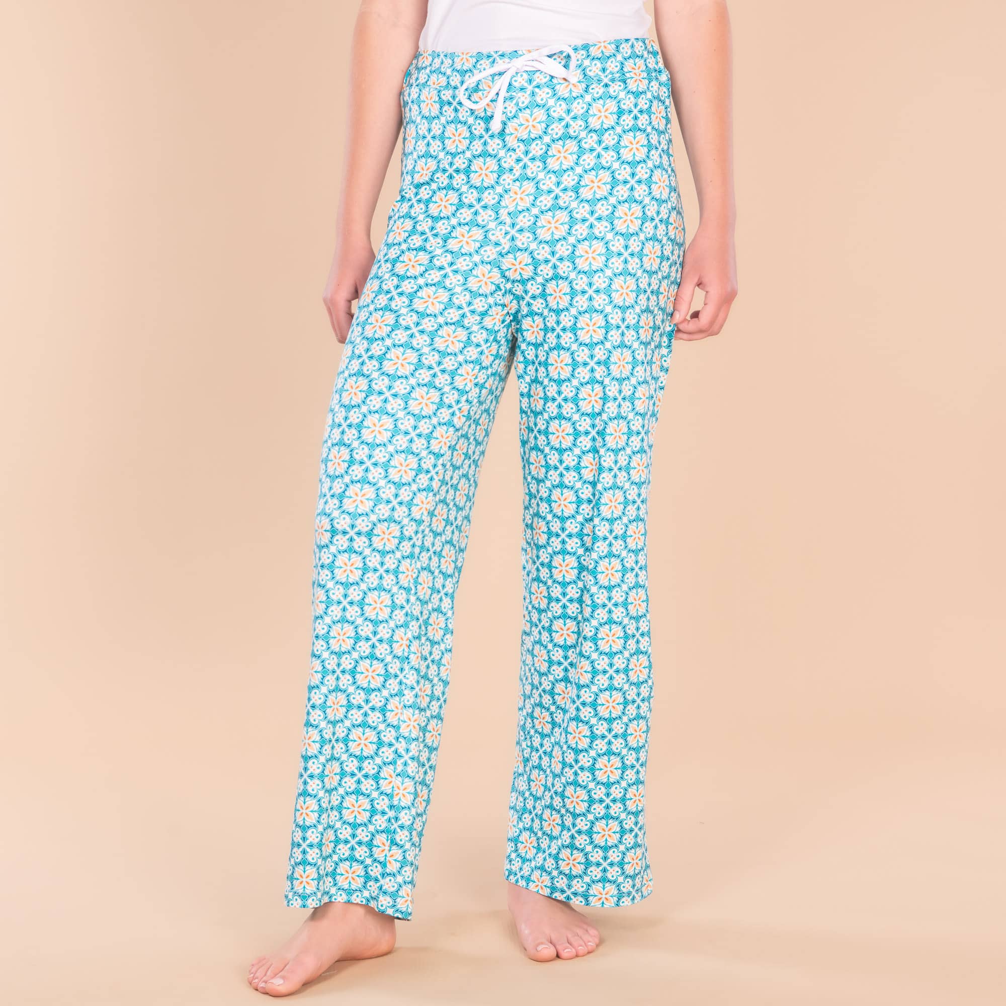 Moroccan Vacation Pajama Pants | Dreamy Blue Boho PJ Bottoms