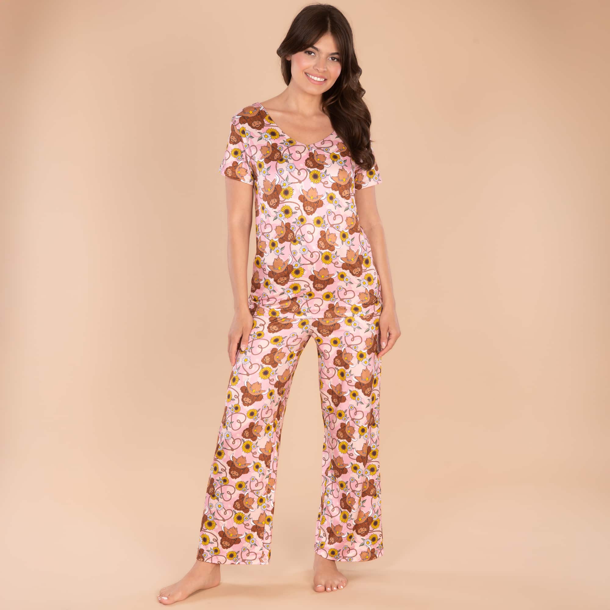 Rodeo Queen Pajama Pants | Western Pink Cow PJ Bottoms