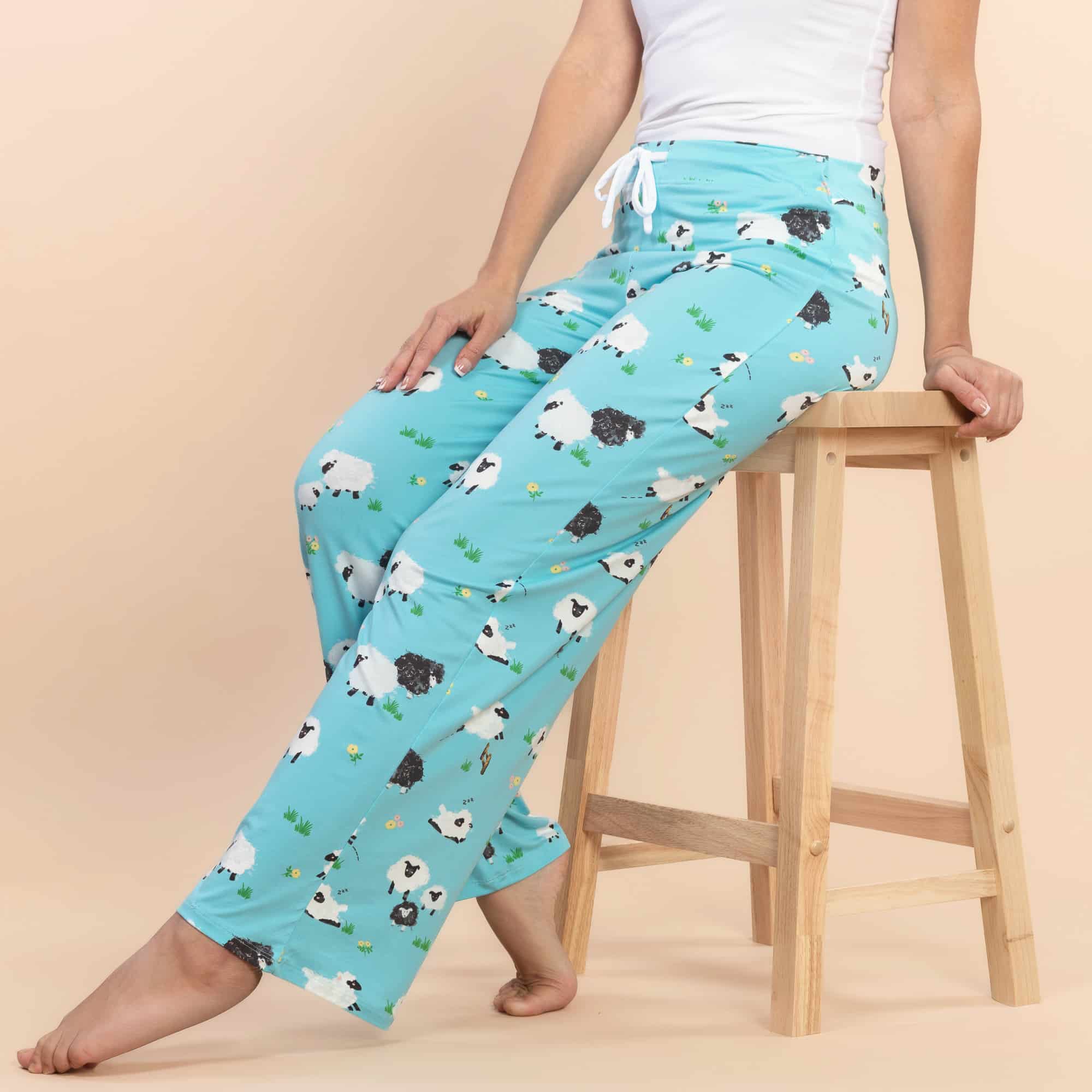 Sleepy Sheep Pajama Pants | Soft Blue Bedtime PJ Bottoms