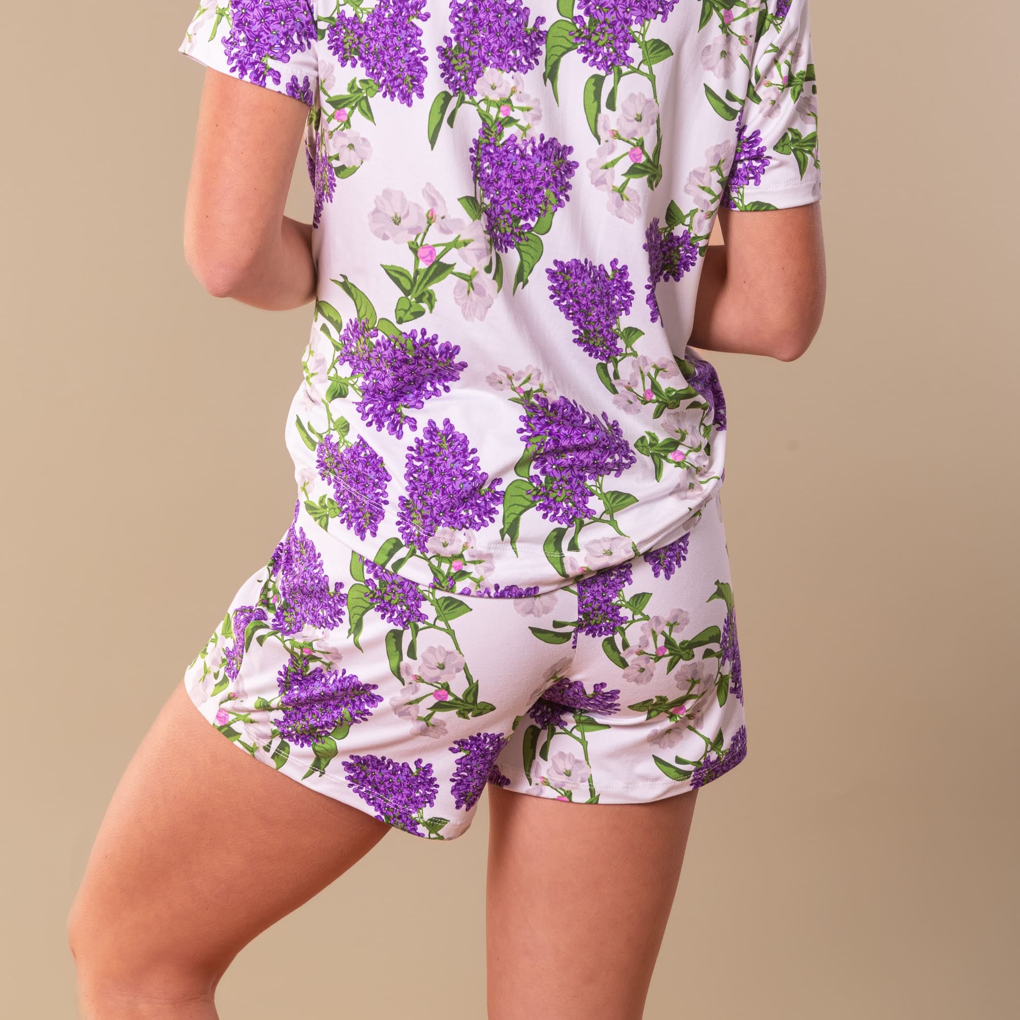 Spring Blooms Pajama Shorts | Purple Floral PJ Bottoms