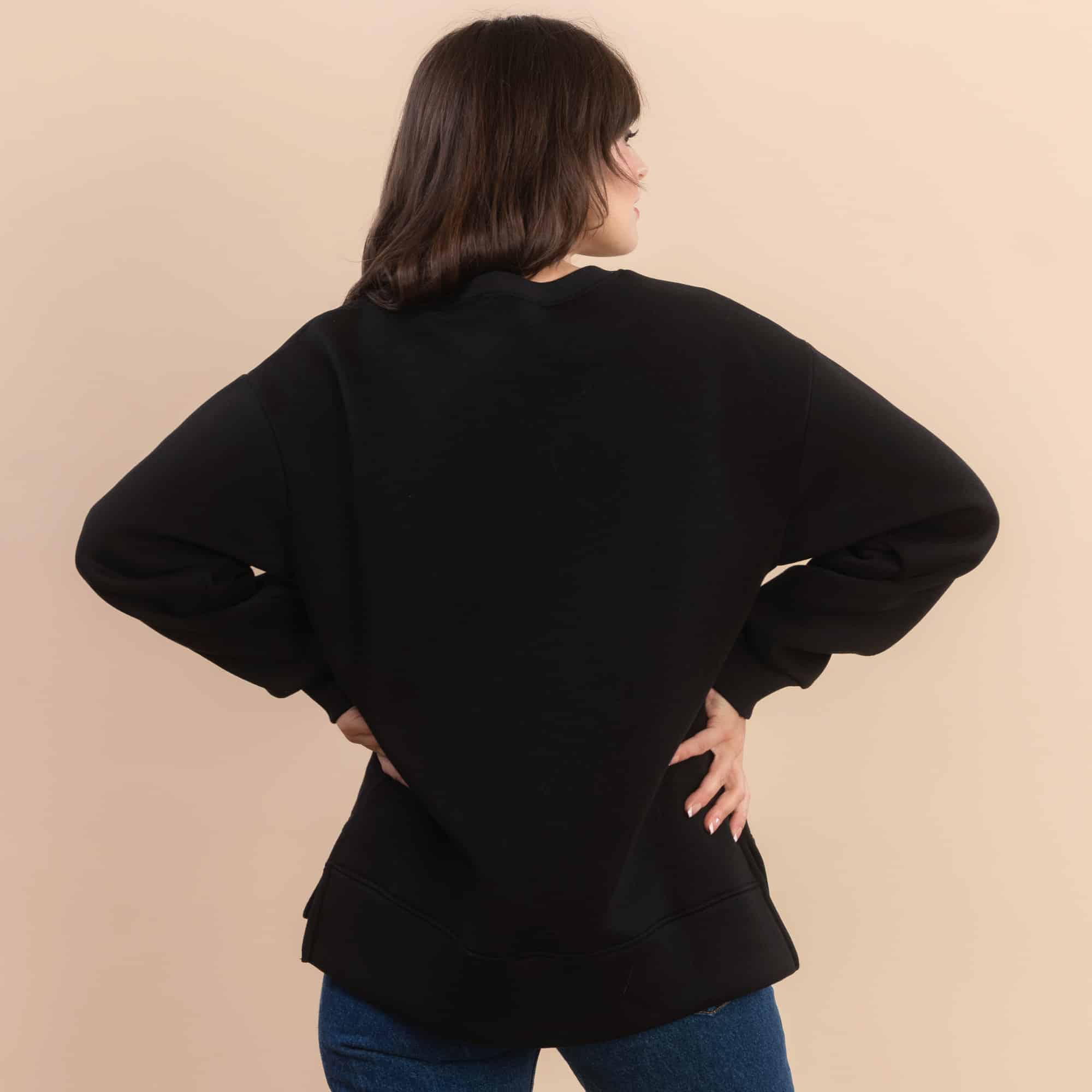 Amore Bow | Women's Black Valentine's Day Fleece