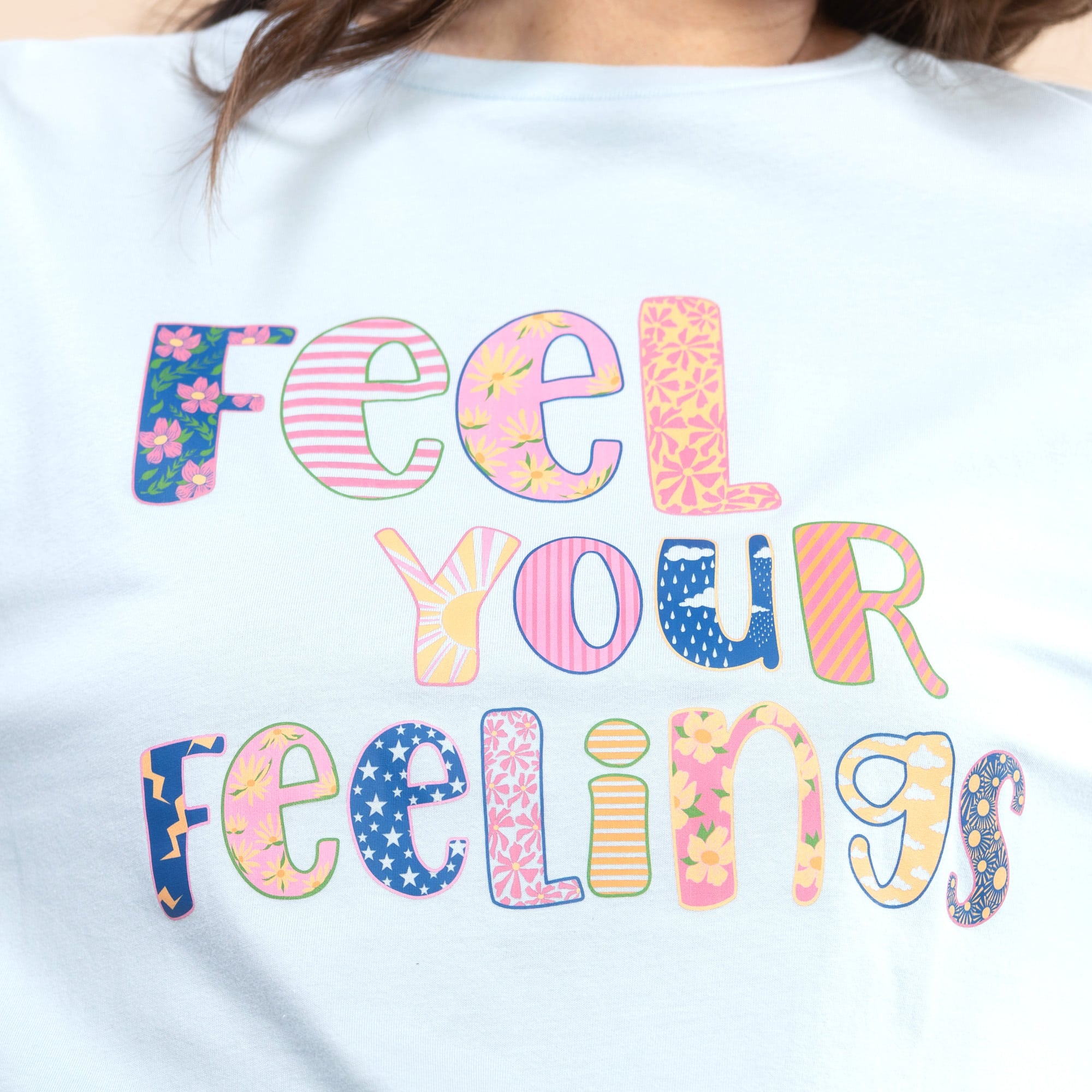 Feel Your Feelings | Women's Pale Blue Everyday Tee