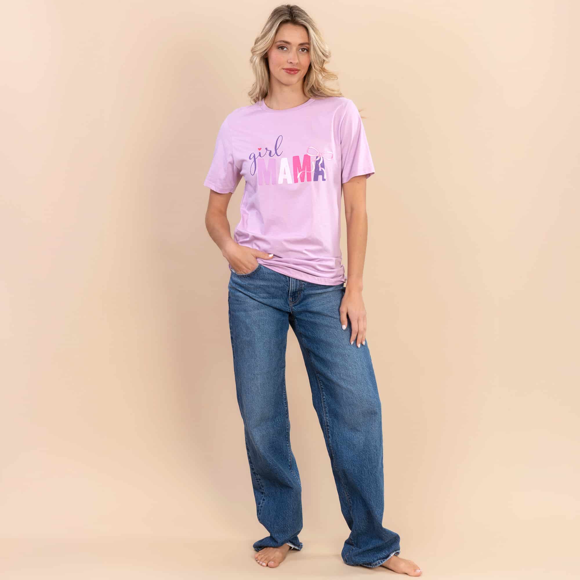 Girl Mama | Women's Purple Short-Sleeve Mother's Day Tee