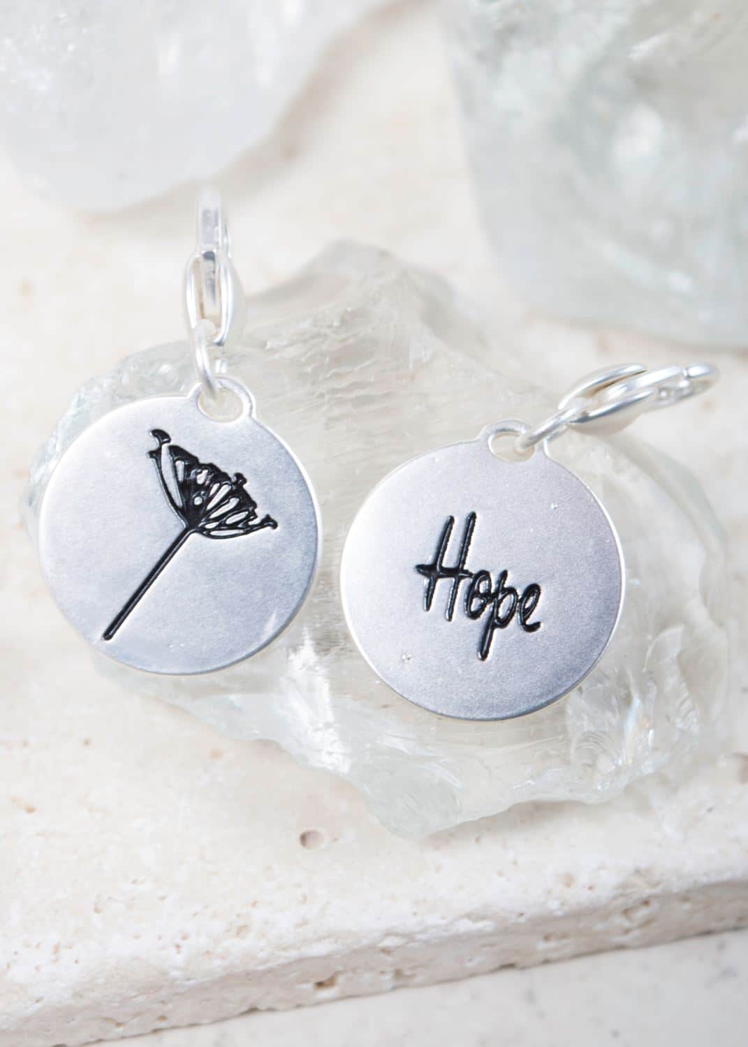 Silver 2-Tone Medallion - Dandelion "Always Believe"