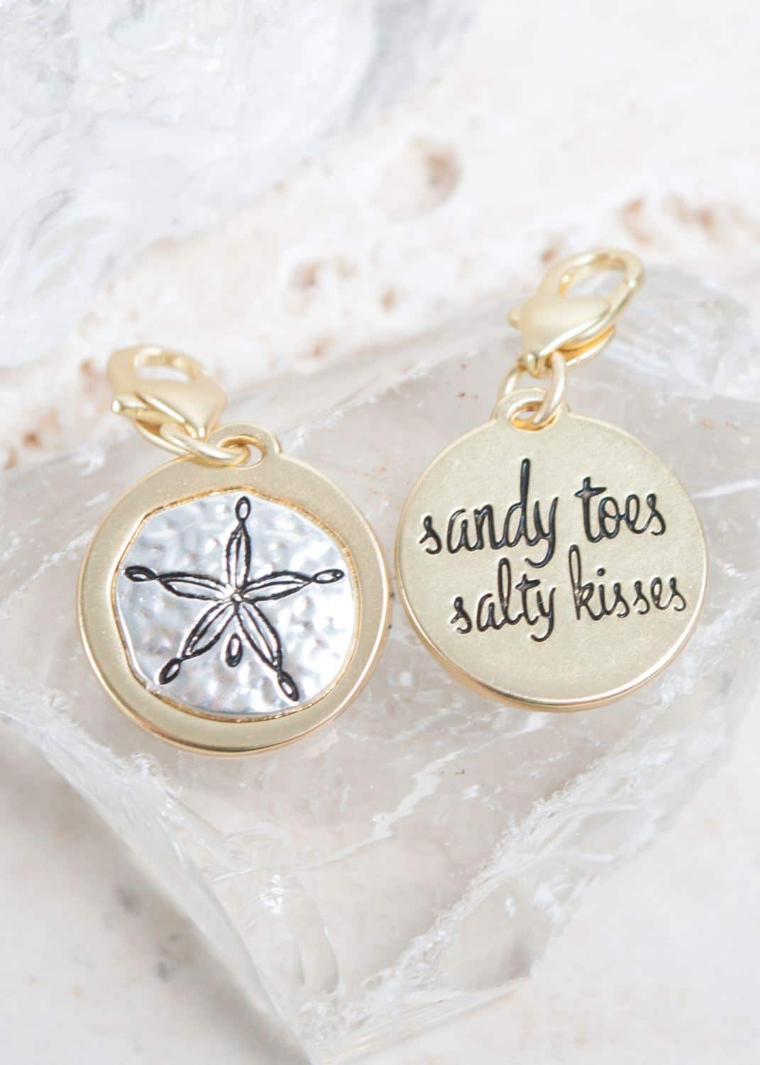Gold 2-Tone Medallion - Sand Dollar "Beach Life"