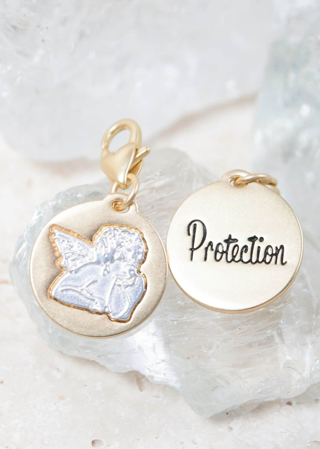 Gold 2-Tone Medallion - Angel "Guardian"