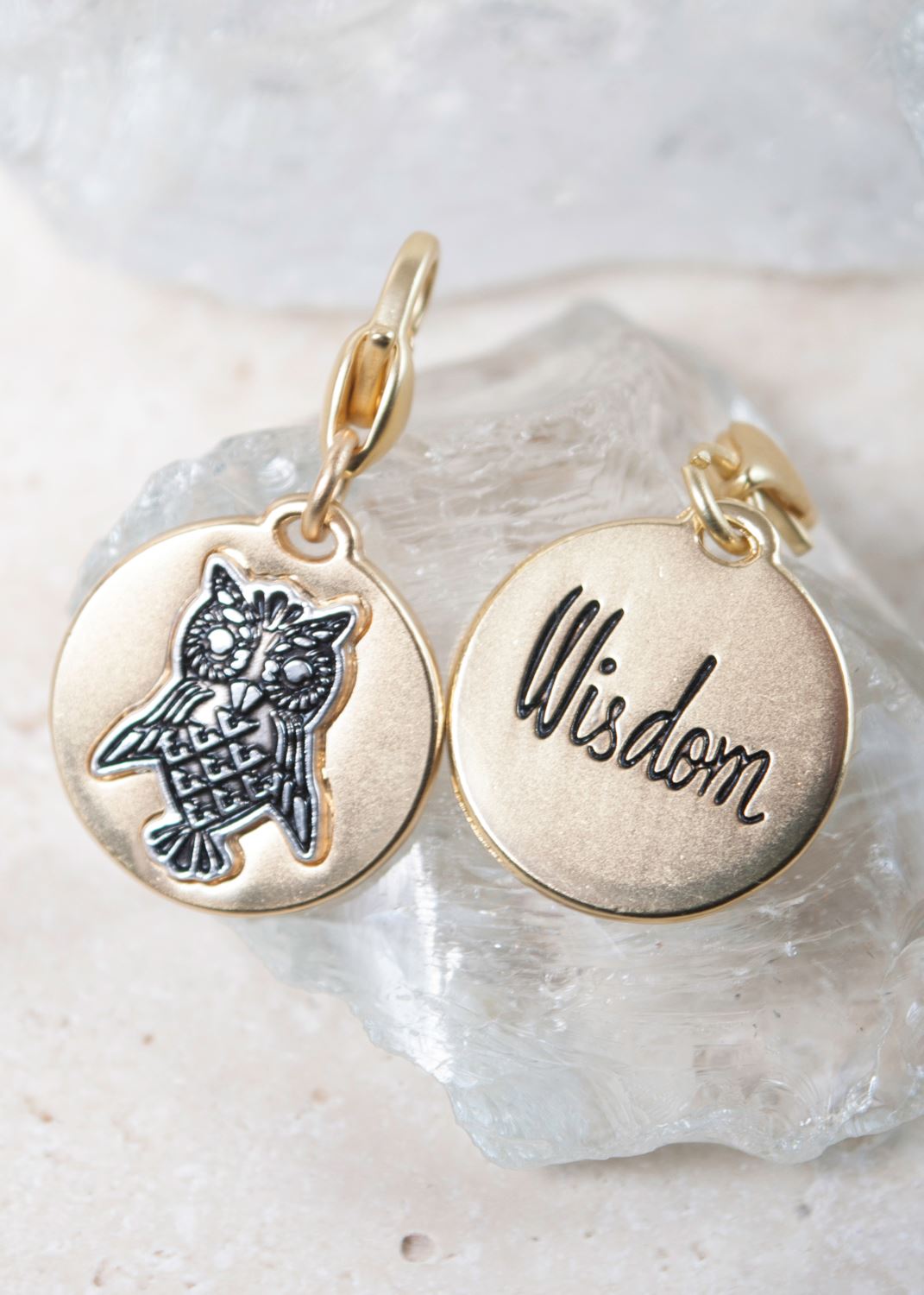 Gold 2-Tone Medallion - Owl "Knowledge"