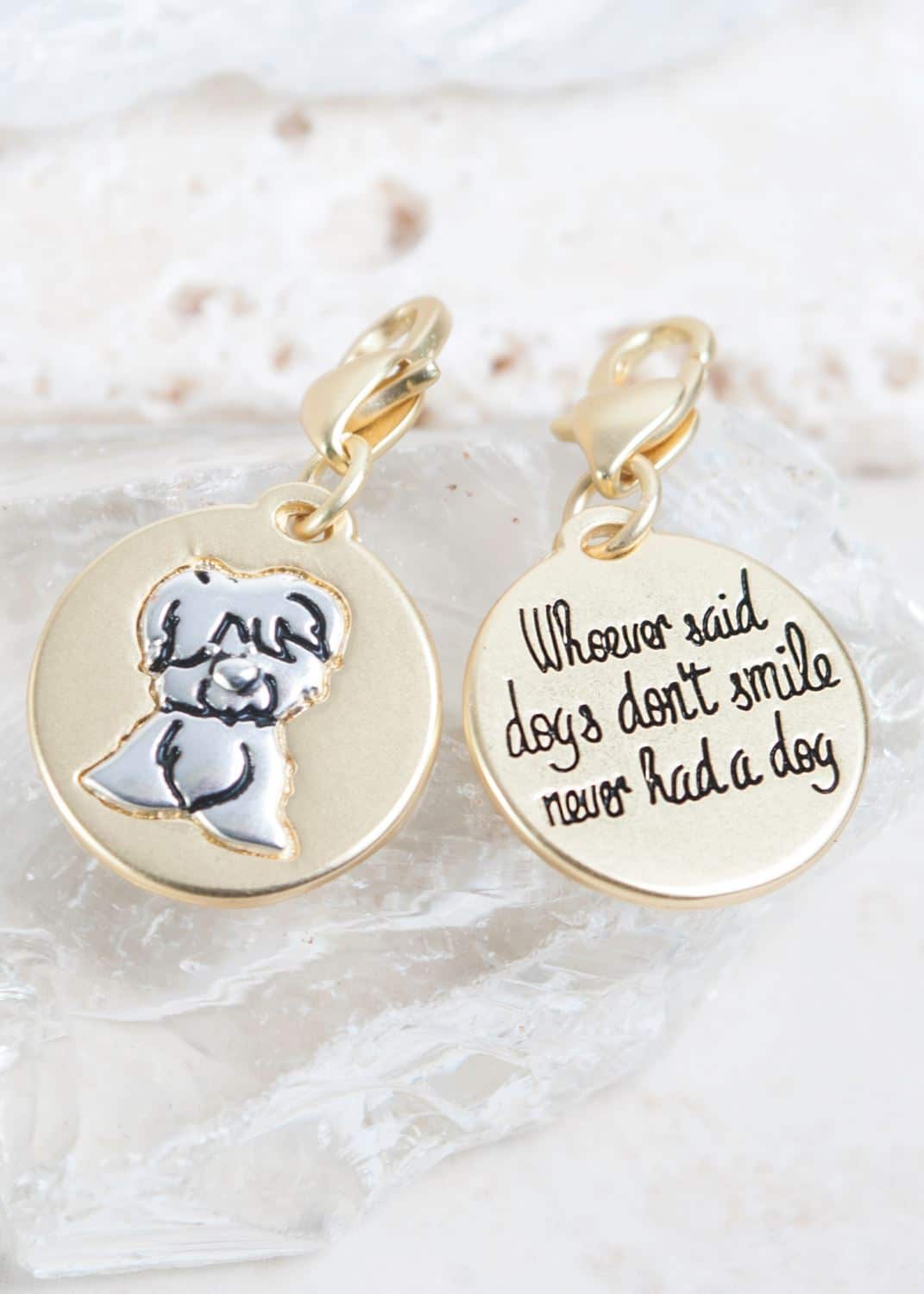 Gold 2-Tone Medallion - Puppy "Man's Best Friend"