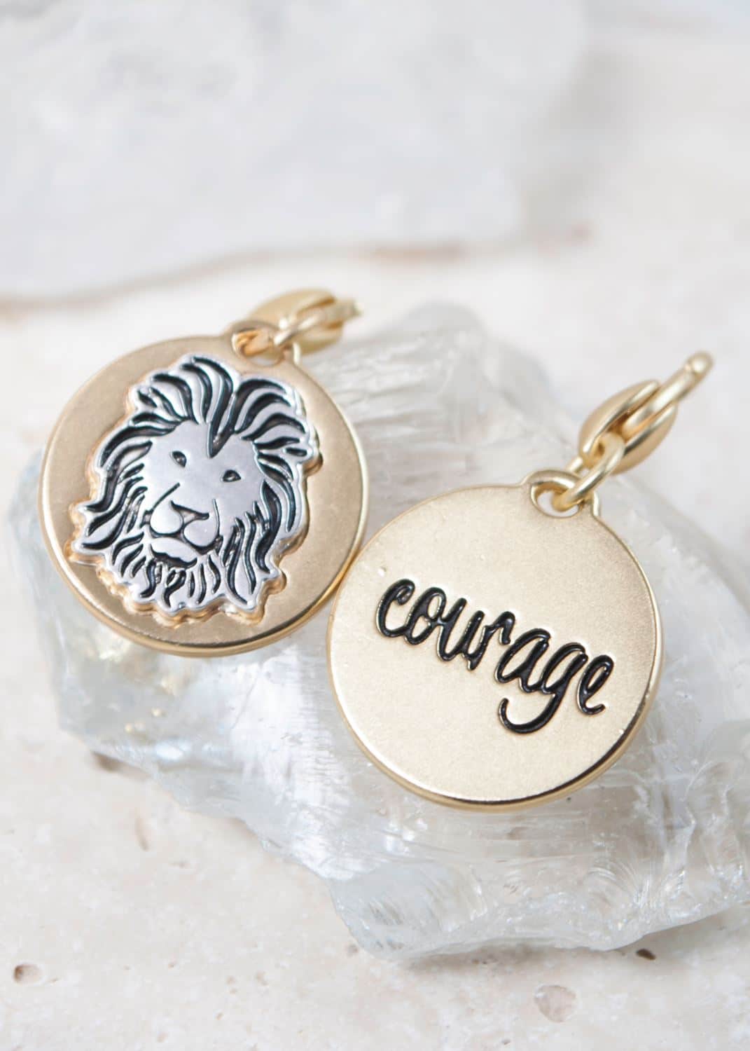 Gold 2-Tone Medallion - Lion "Perseverance"
