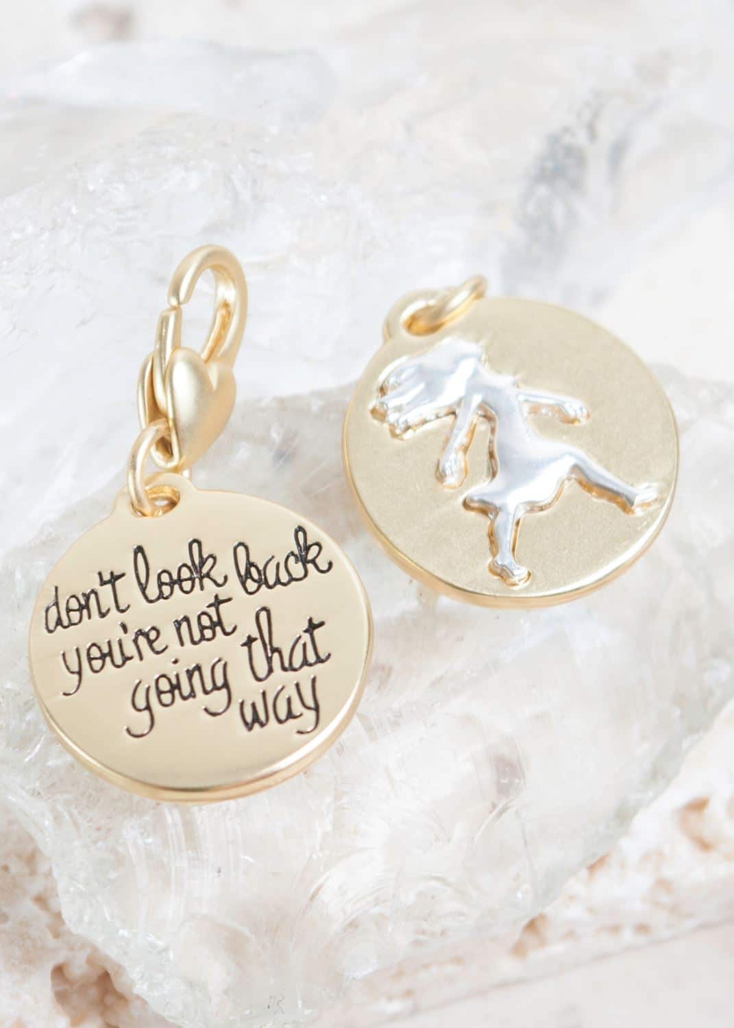 Gold 2-Tone Medallion - Walking "Press On"