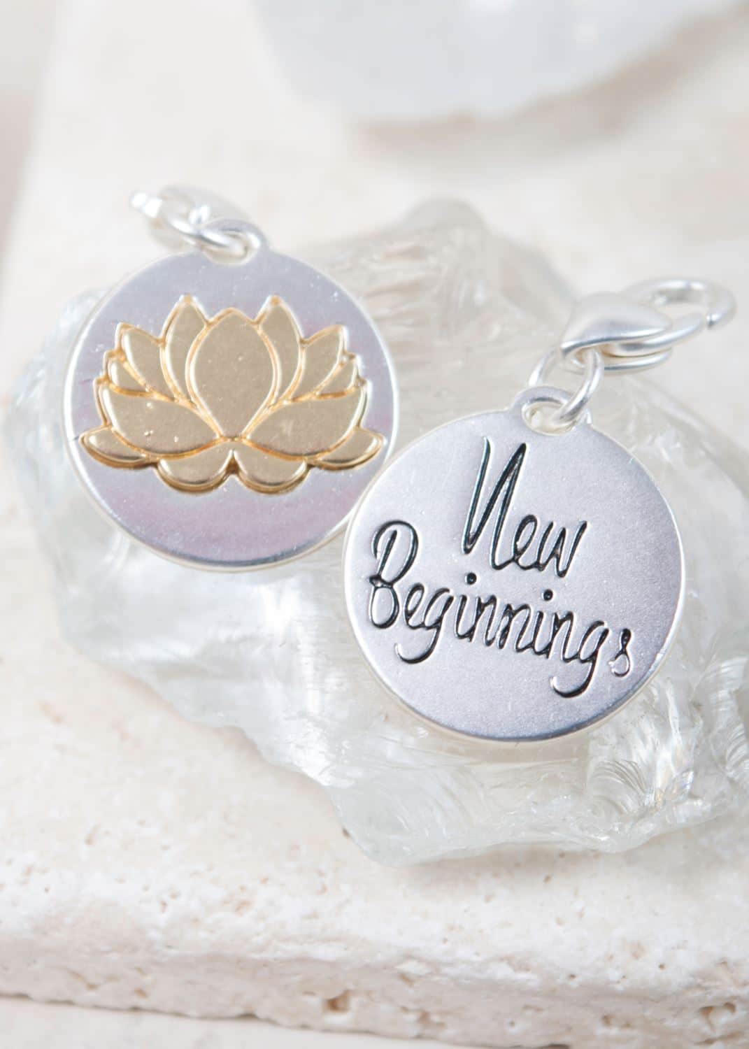 Silver 2-Tone Medallion - Lotus "Renewal"