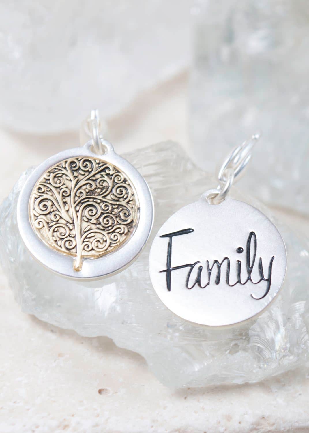 Silver 2-Tone Medallion - Family Tree "Tradition"