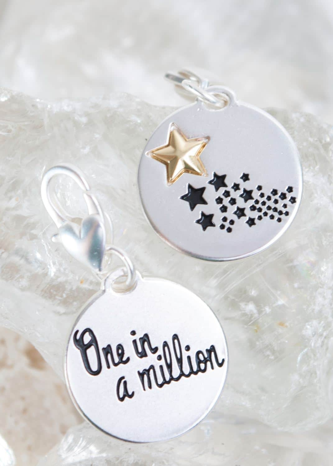 Silver 2-Tone Medallion - Stardust "Unique"