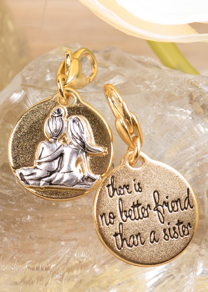 Gold 2-Tone Medallion - Sister Friends, Friendship